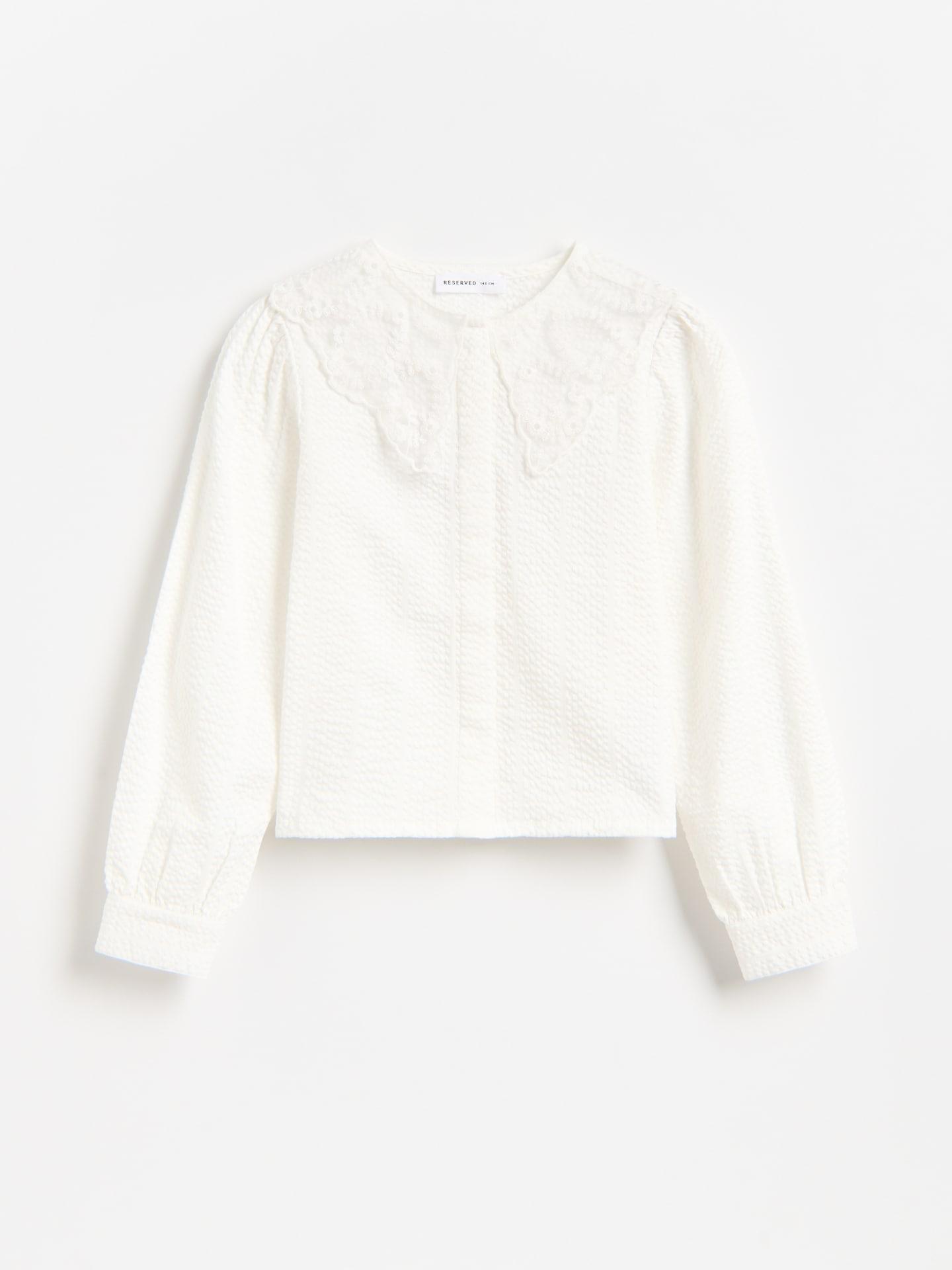 Cream Collar Shirt, Ivory, medium