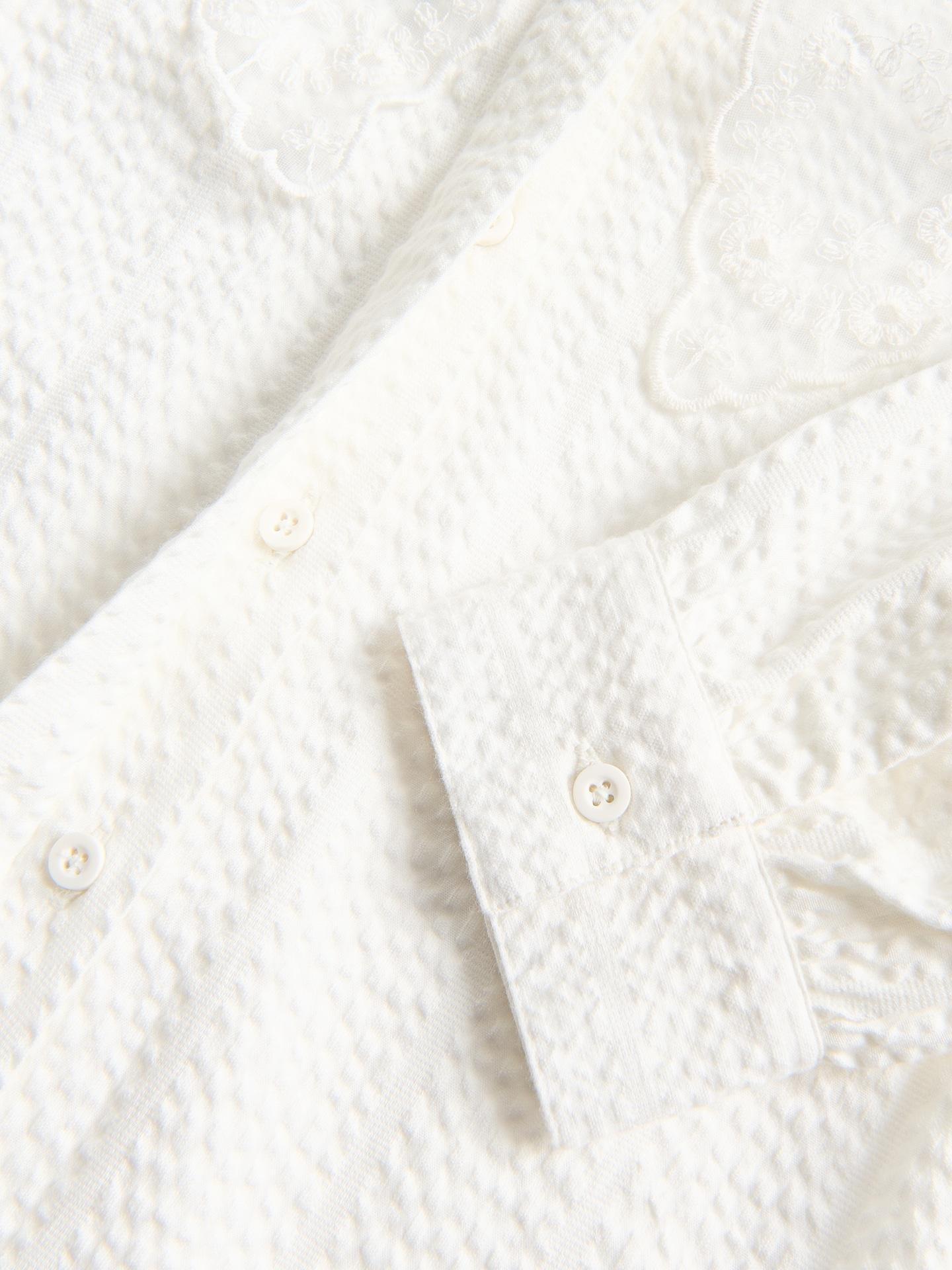 Cream Collar Shirt, Ivory, large image number 4