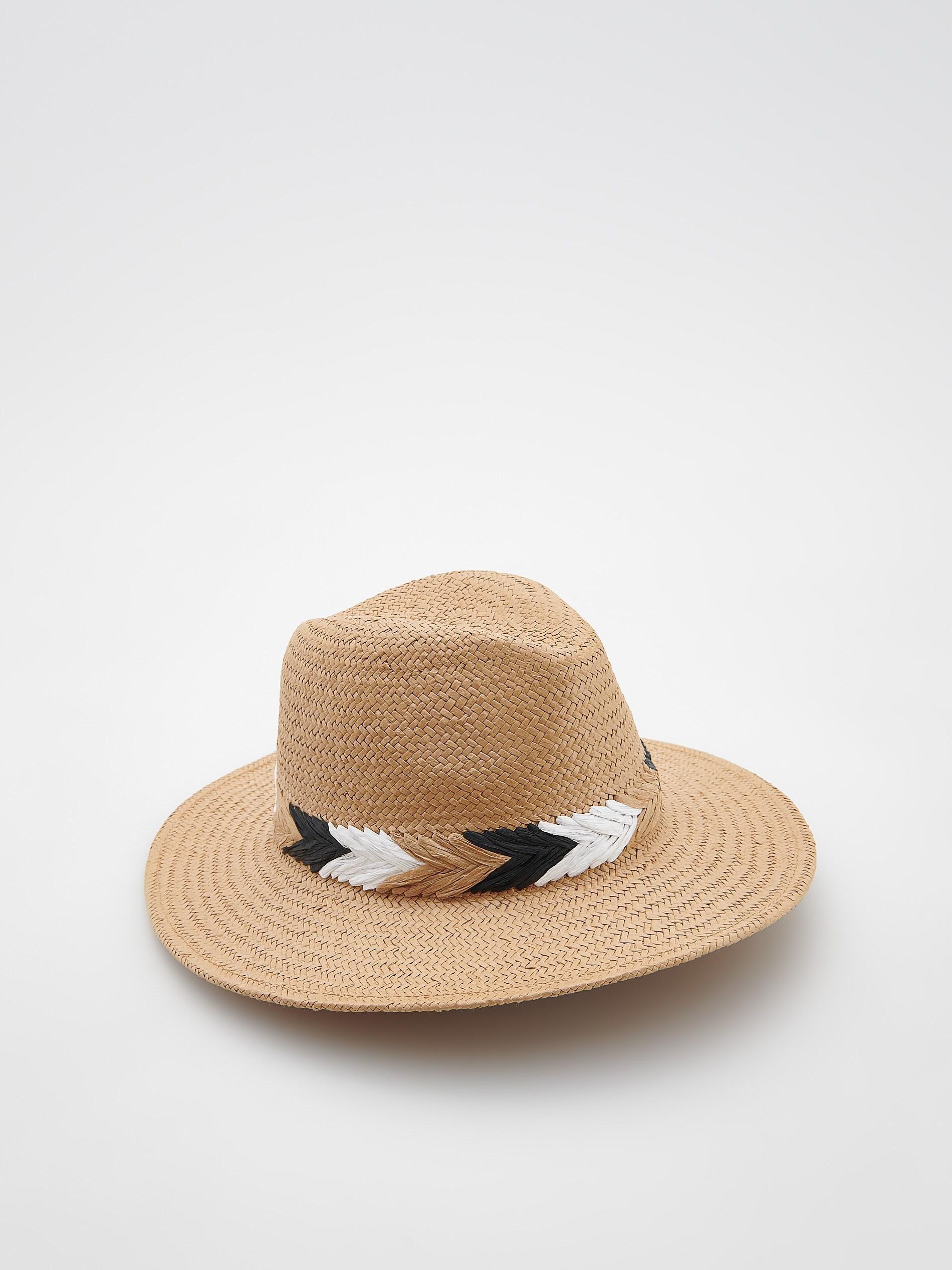 Beige Woven Hat, , large image number 0