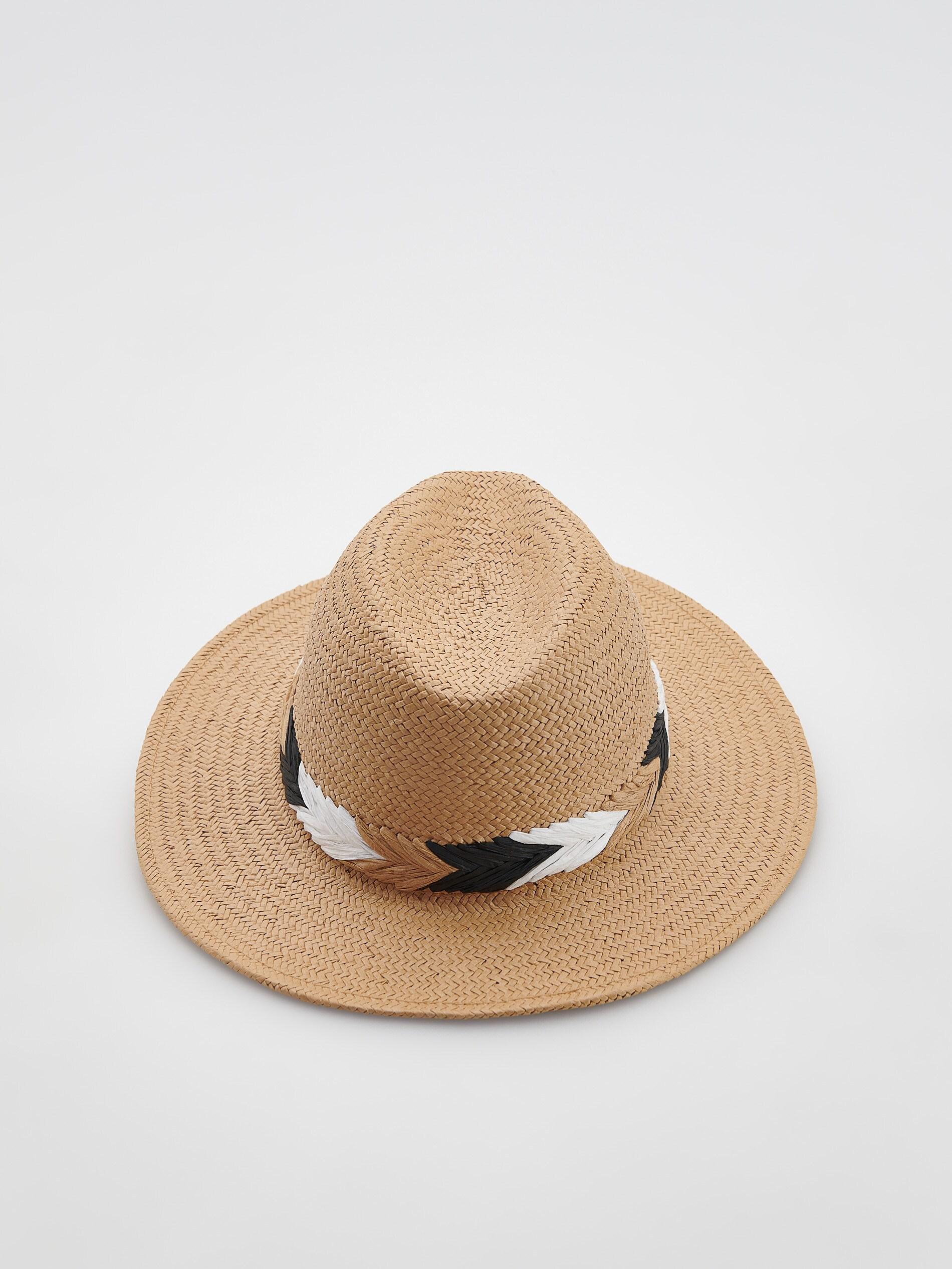 Beige Woven Hat, , large image number 2