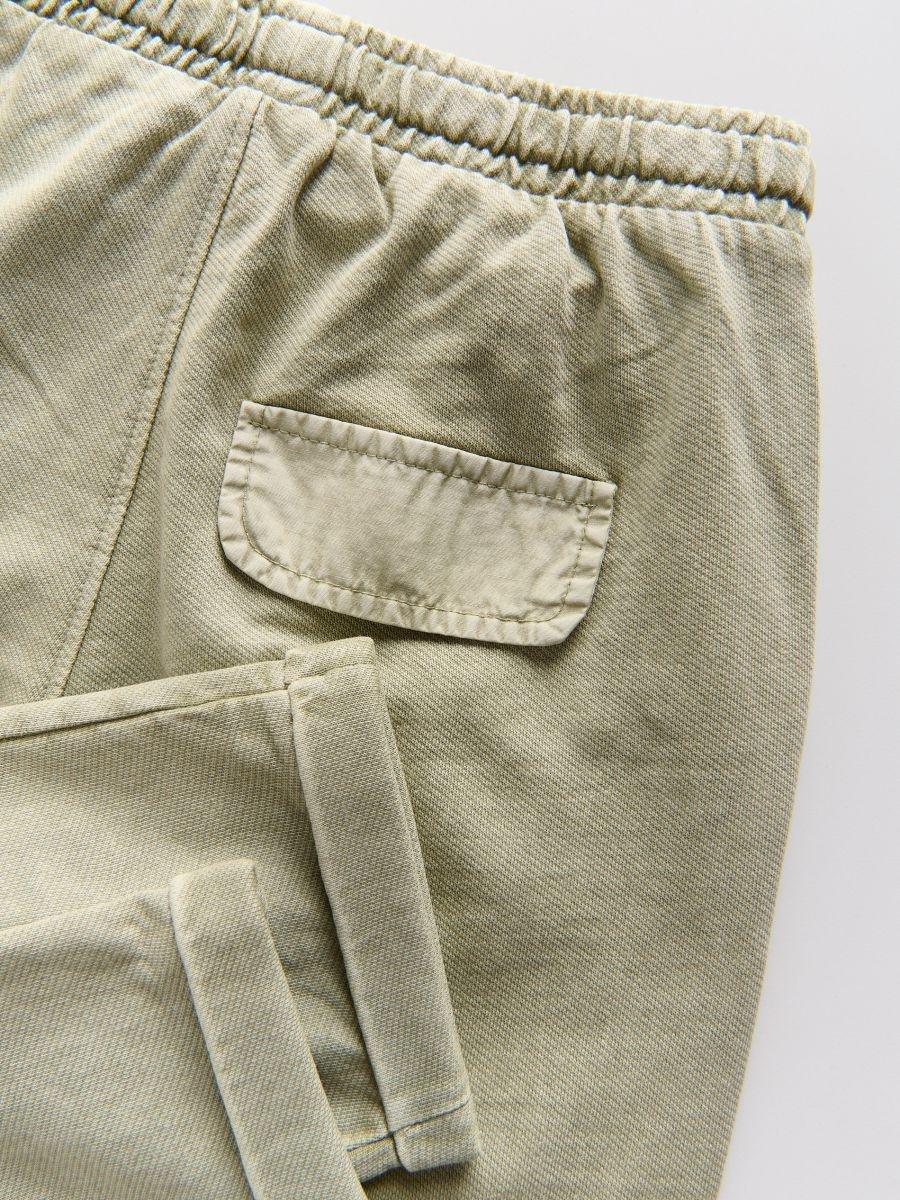 Green Cotton Cargo Pants, , large image number 1