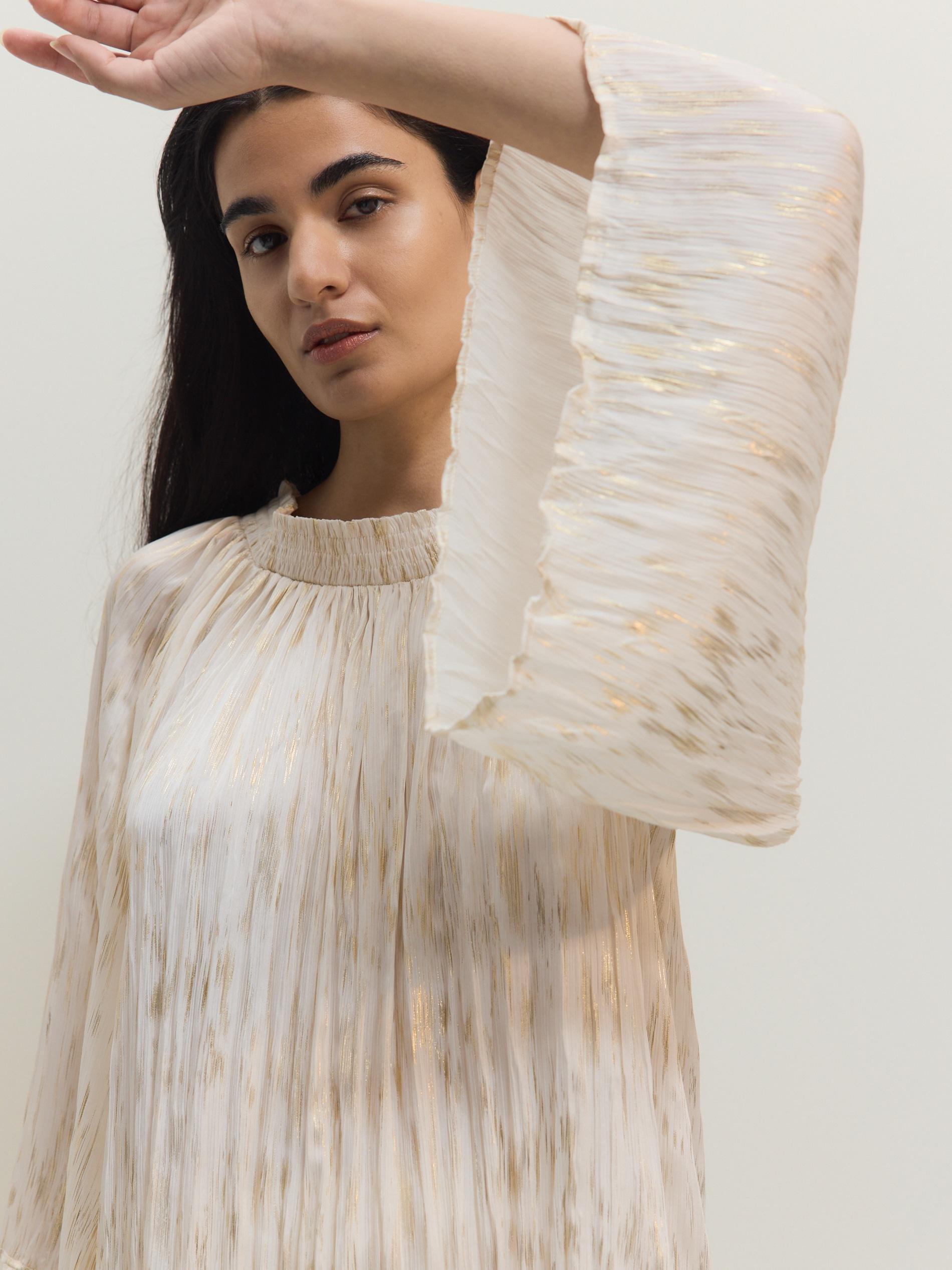 Multicolour Pleated Blouse, , large image number 0