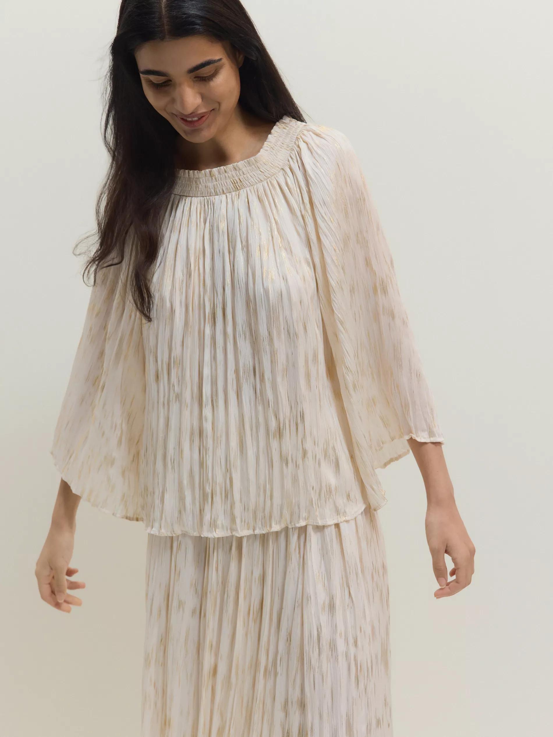 Multicolour Pleated Blouse, , large image number 2