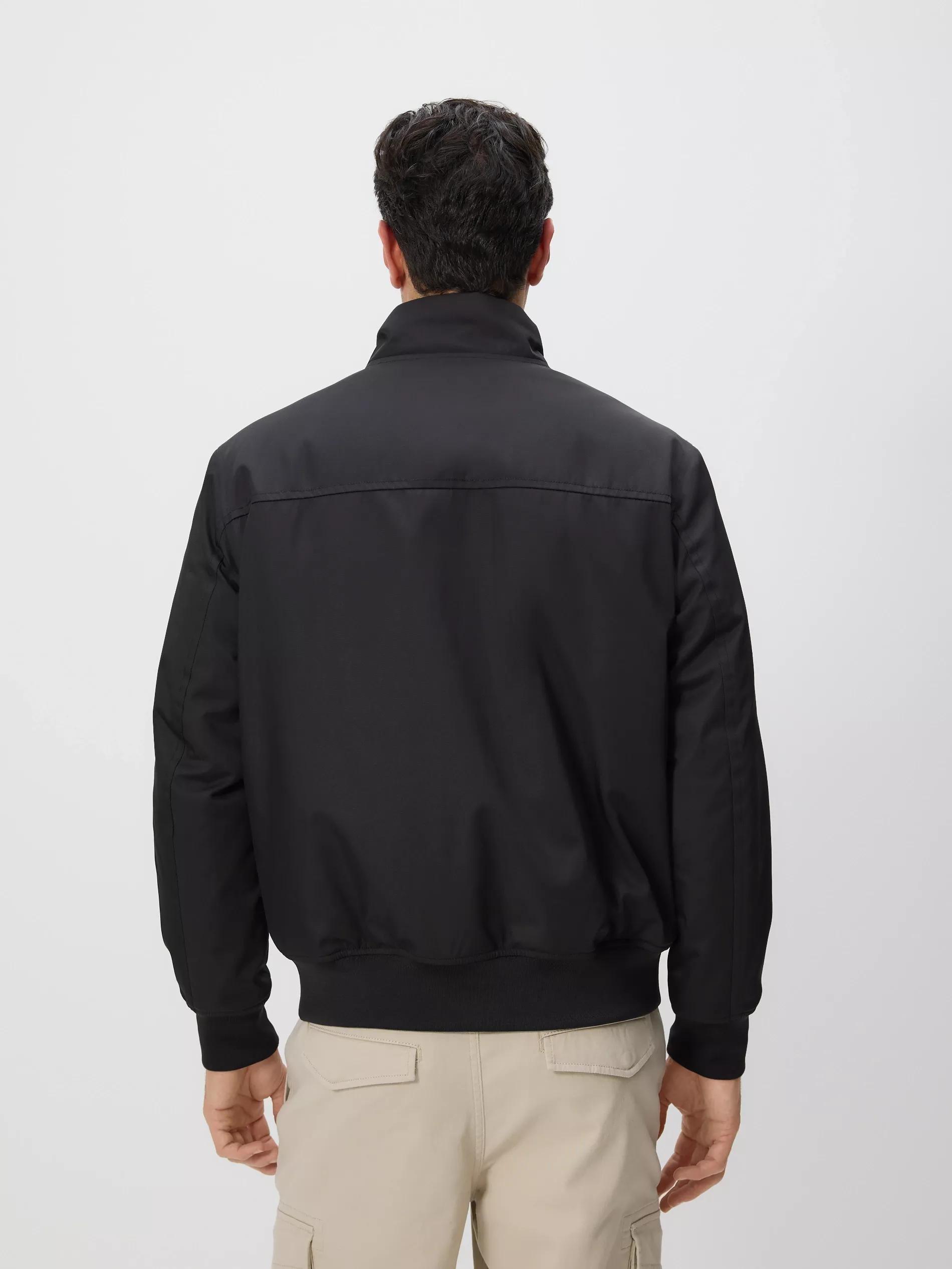 Black Jacket With Stand Up Collar, Black, large image number 3