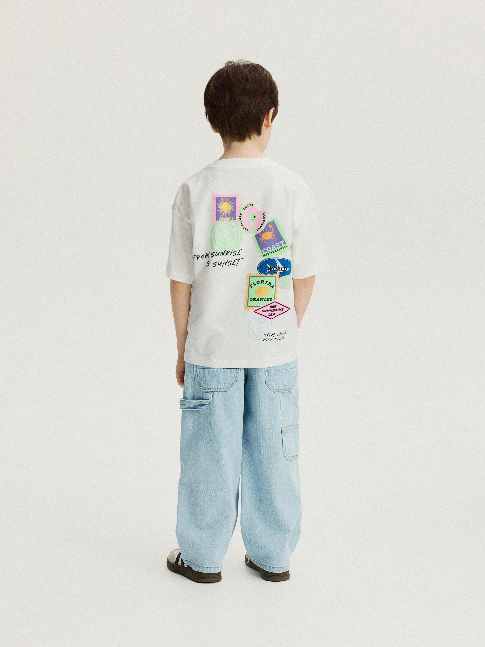 Blue Baggy Jeans With Keychain, Blue, large image number 5