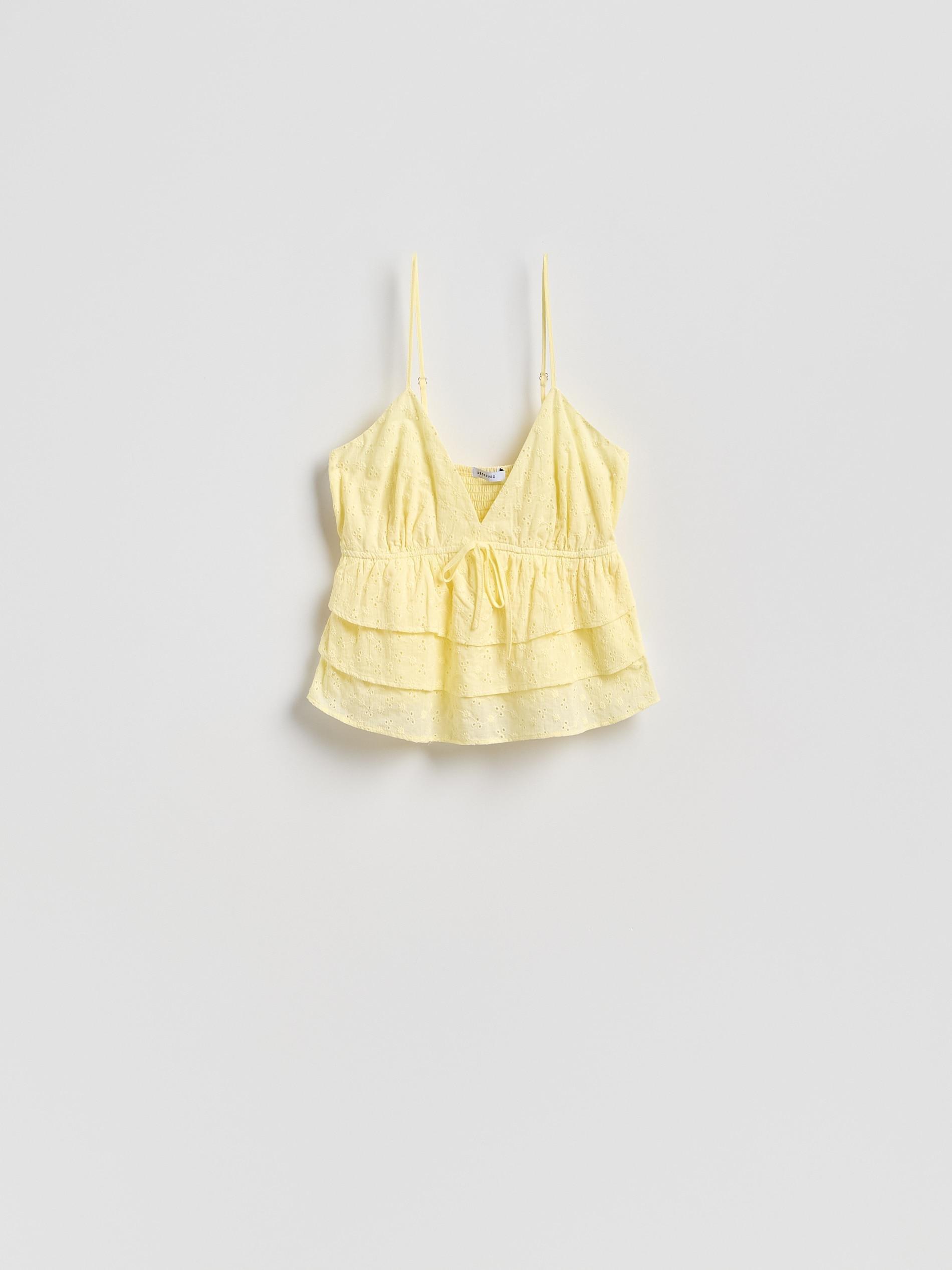 Yellow Cotton Top, Yellow, large image number 2