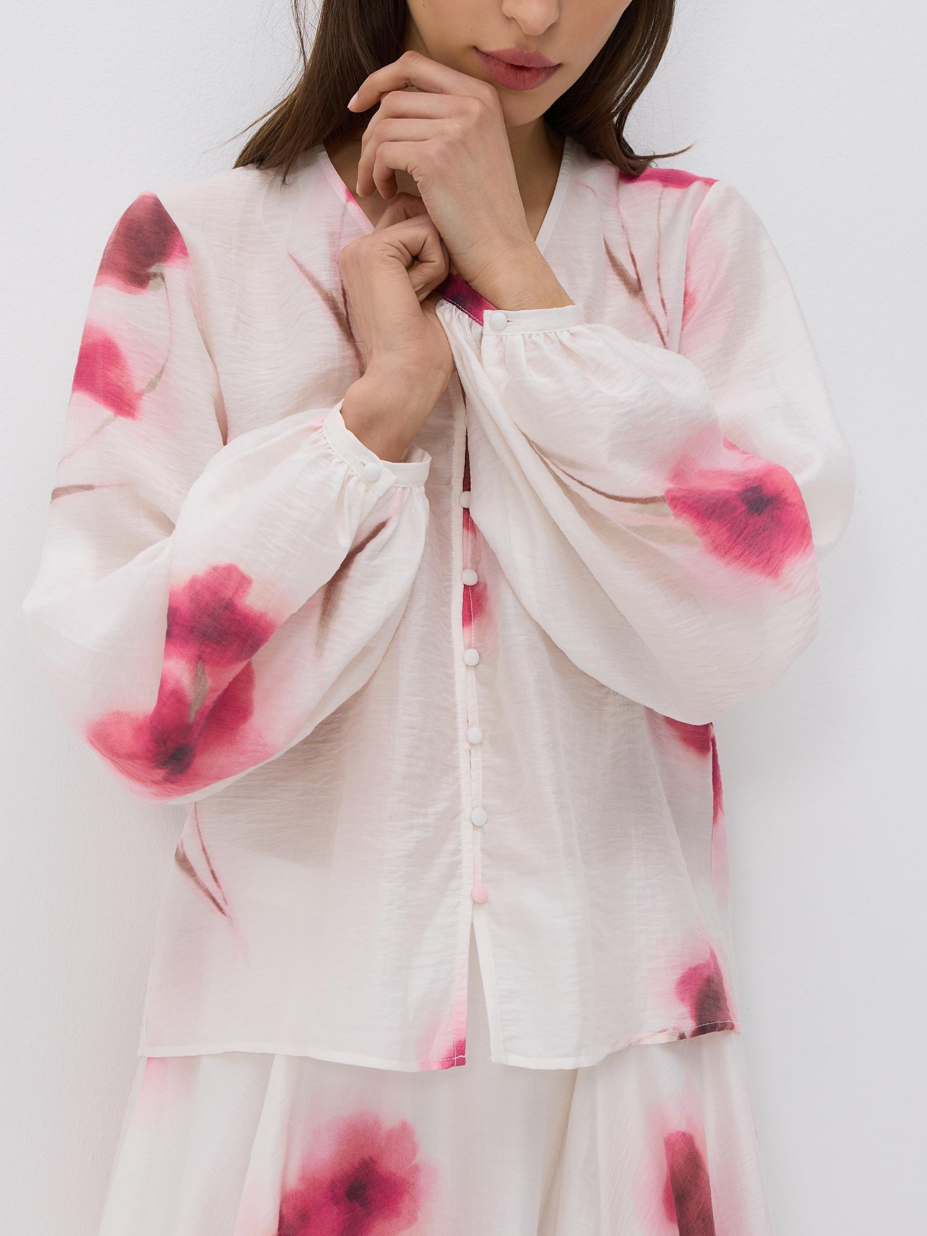 Multicolour Patterned Blouse, Multicolor, large image number 1