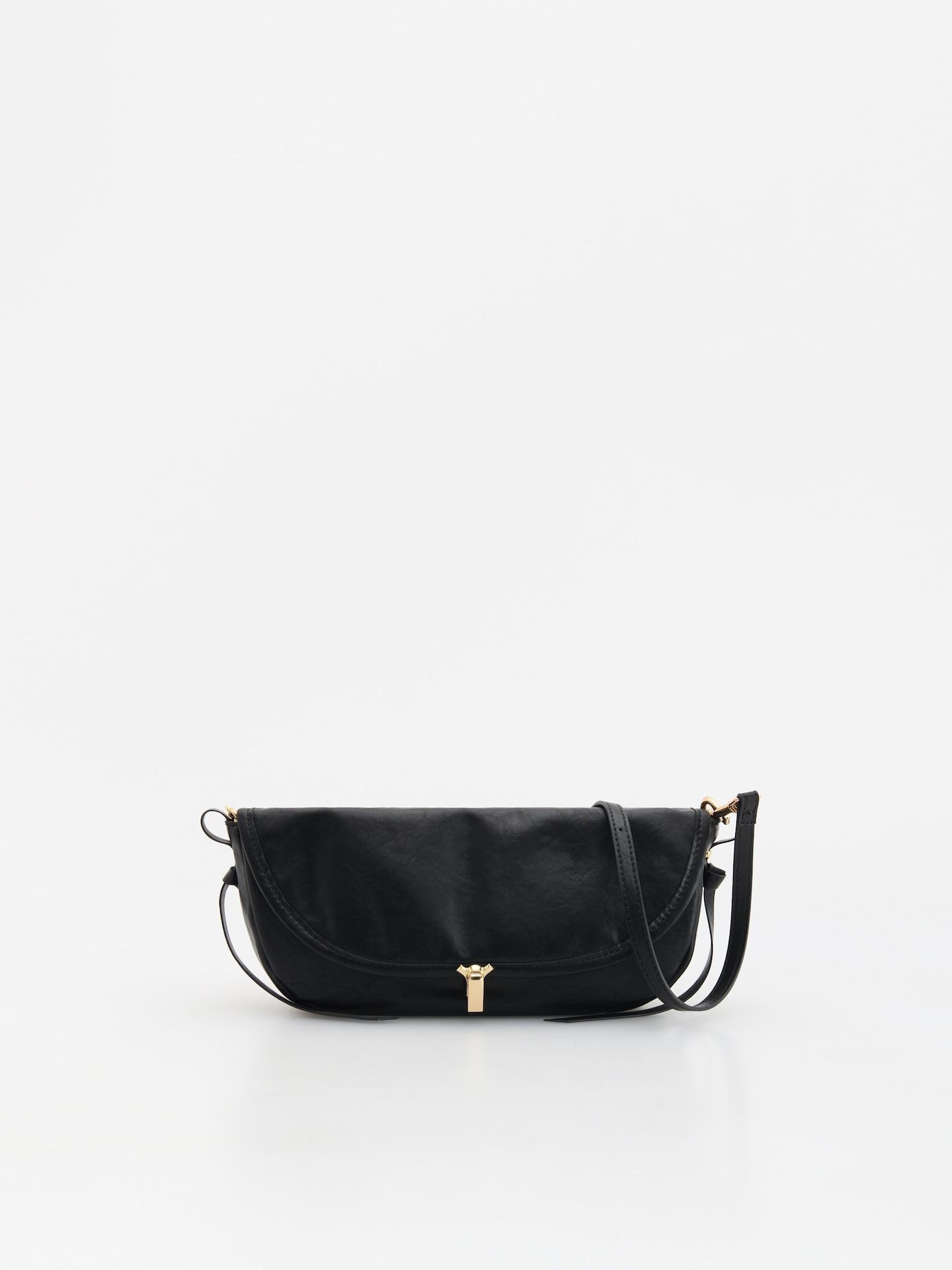 Black Shoulder Bag, Black, medium