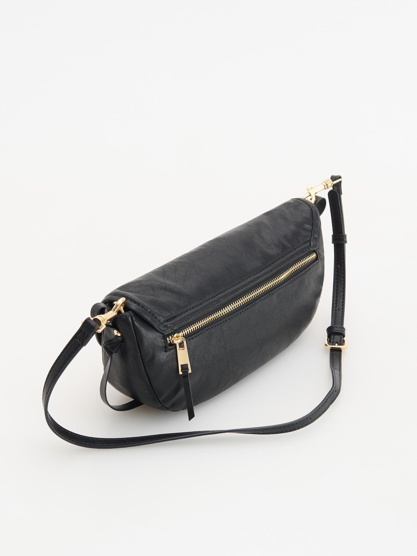 Black Shoulder Bag, Black, large image number 1