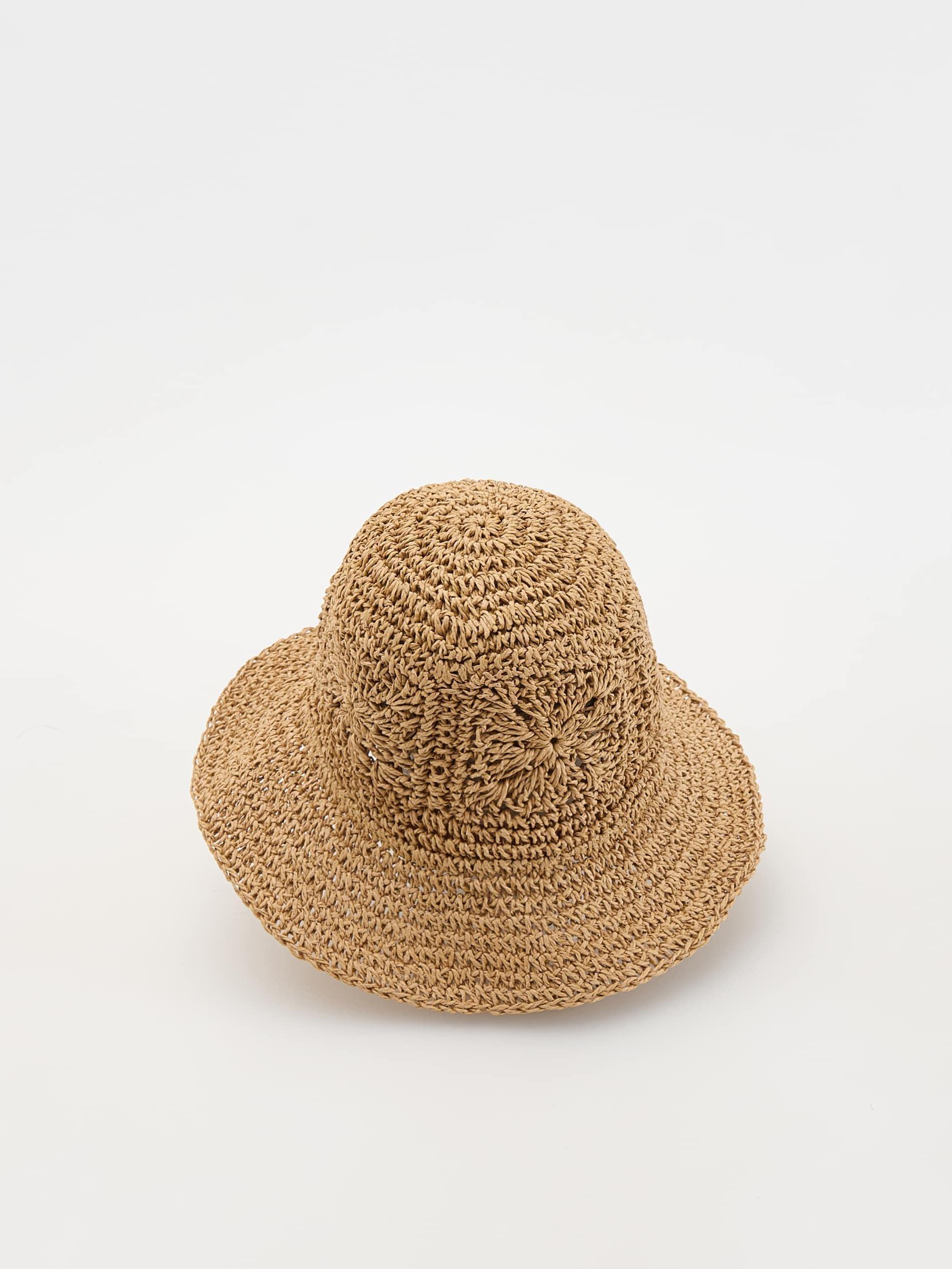 Beige Straw Hat, , large image number 3
