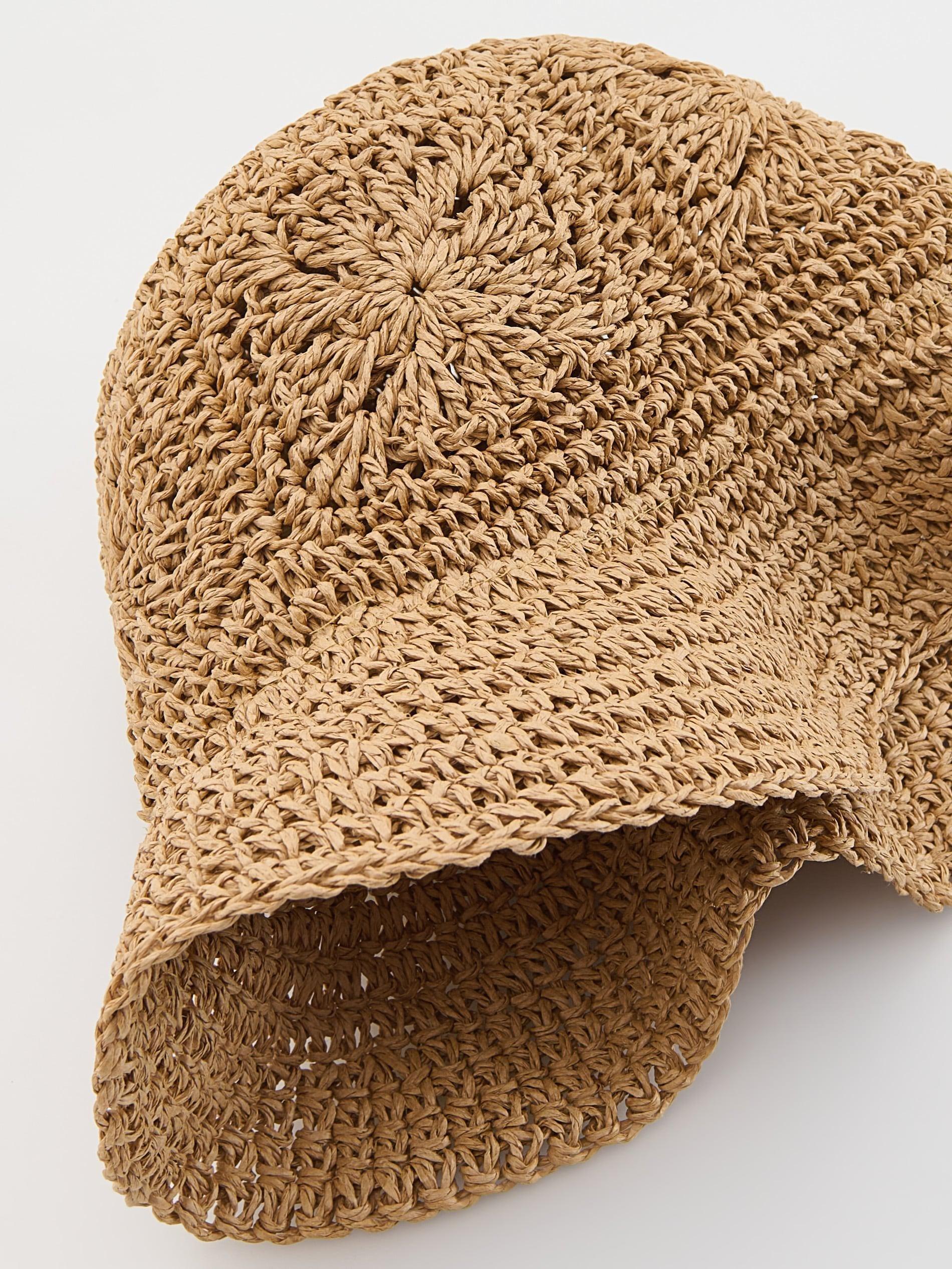 Beige Straw Hat, , large image number 4