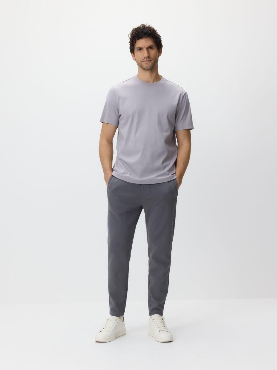 Grey Slim Sweatpants, Grey, medium