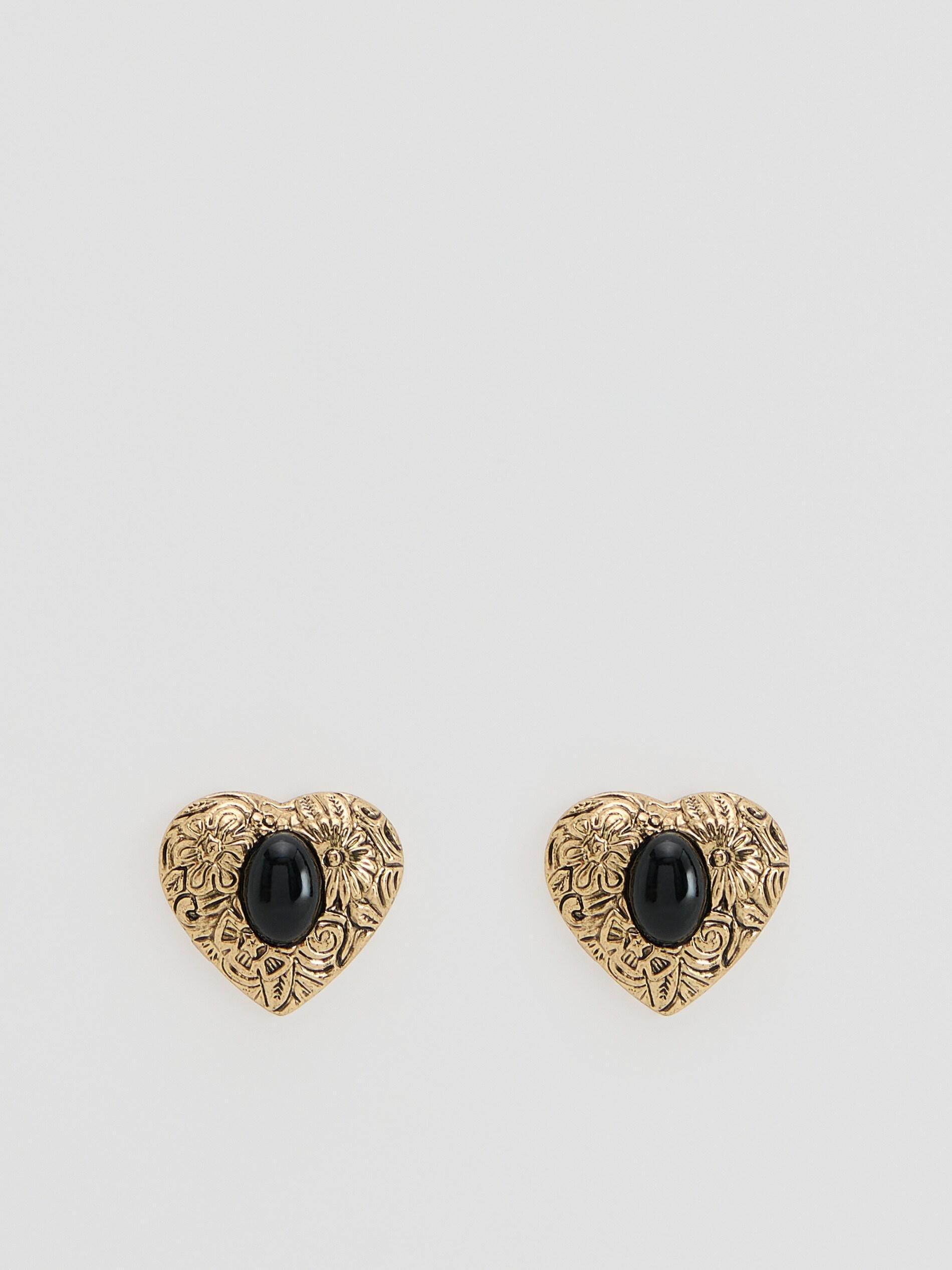 Multicolour Heart Earrings, Multicolor, medium