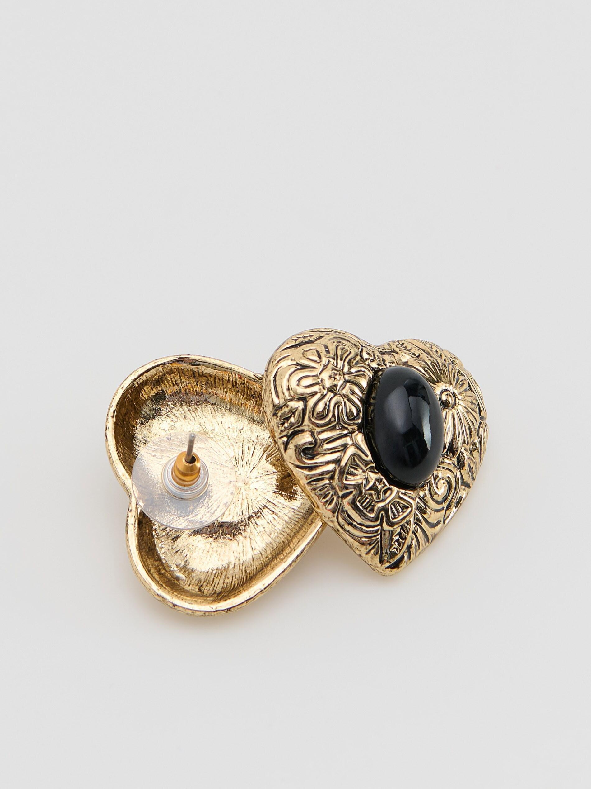 Multicolour Heart Earrings, Multicolor, large image number 2