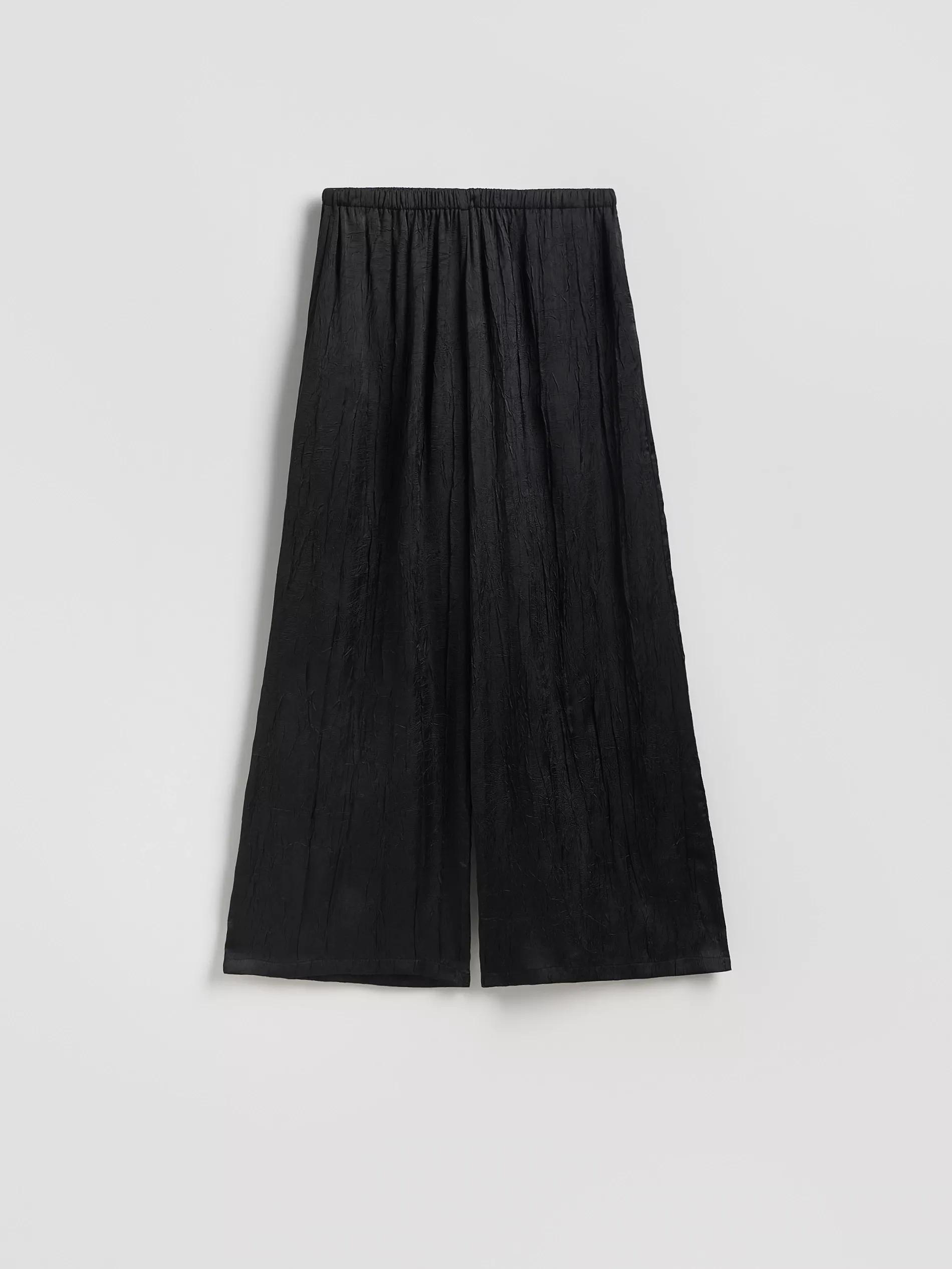 Black Crease Effect Trousers, , large image number 3