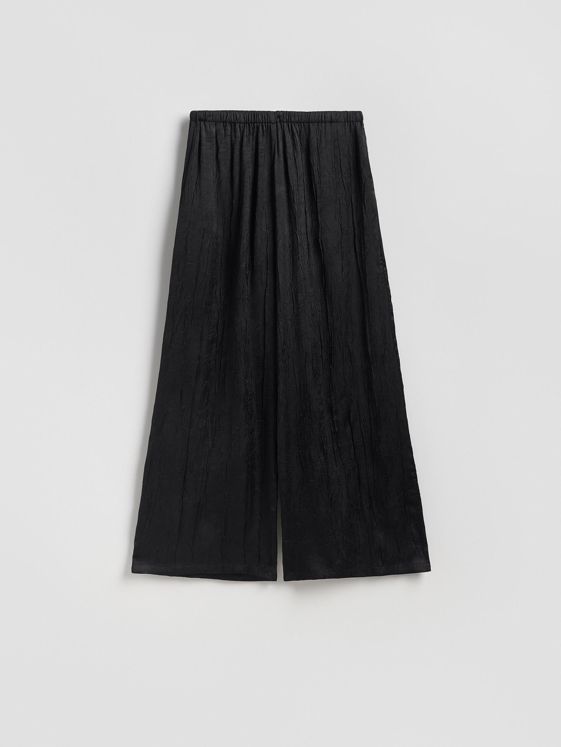 Black Crease Effect Trousers, Black, large image number 3