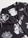Reserved - Black Floral Motif Shirt