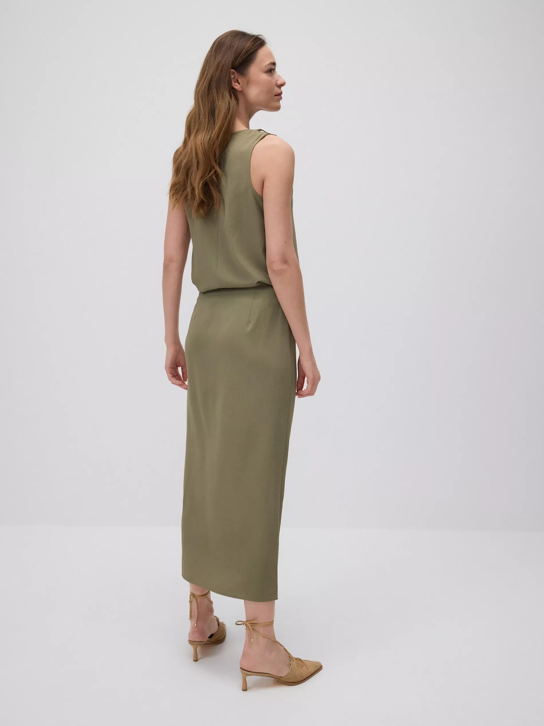 Green Skirt With Decorative Buckle, , large image number 3