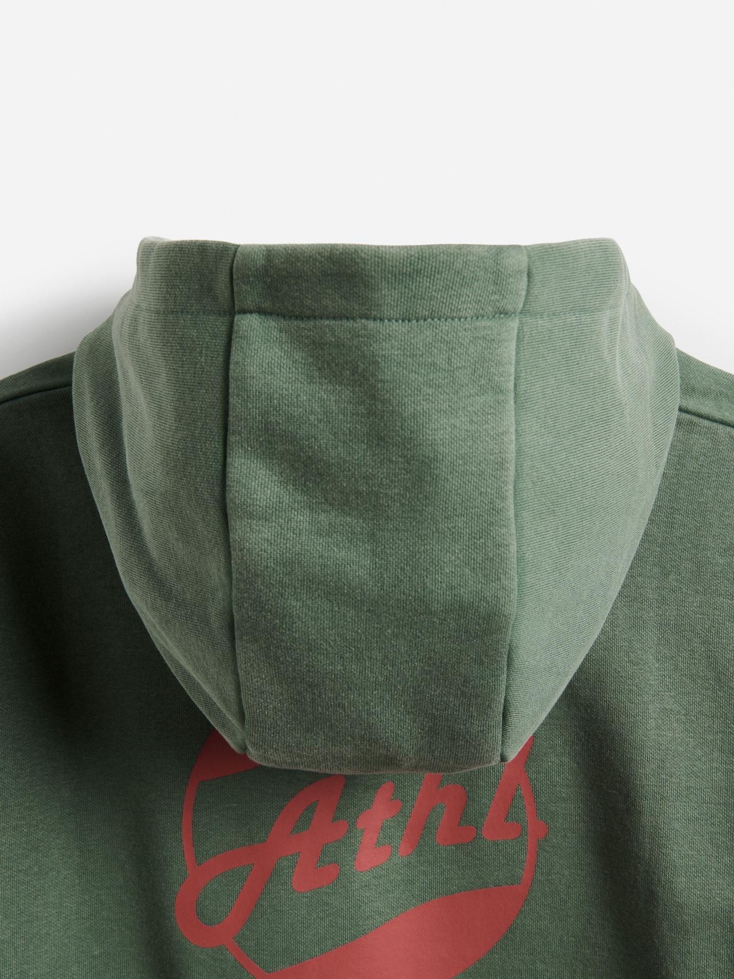 Green Cotton Hoodie, Khaki, medium