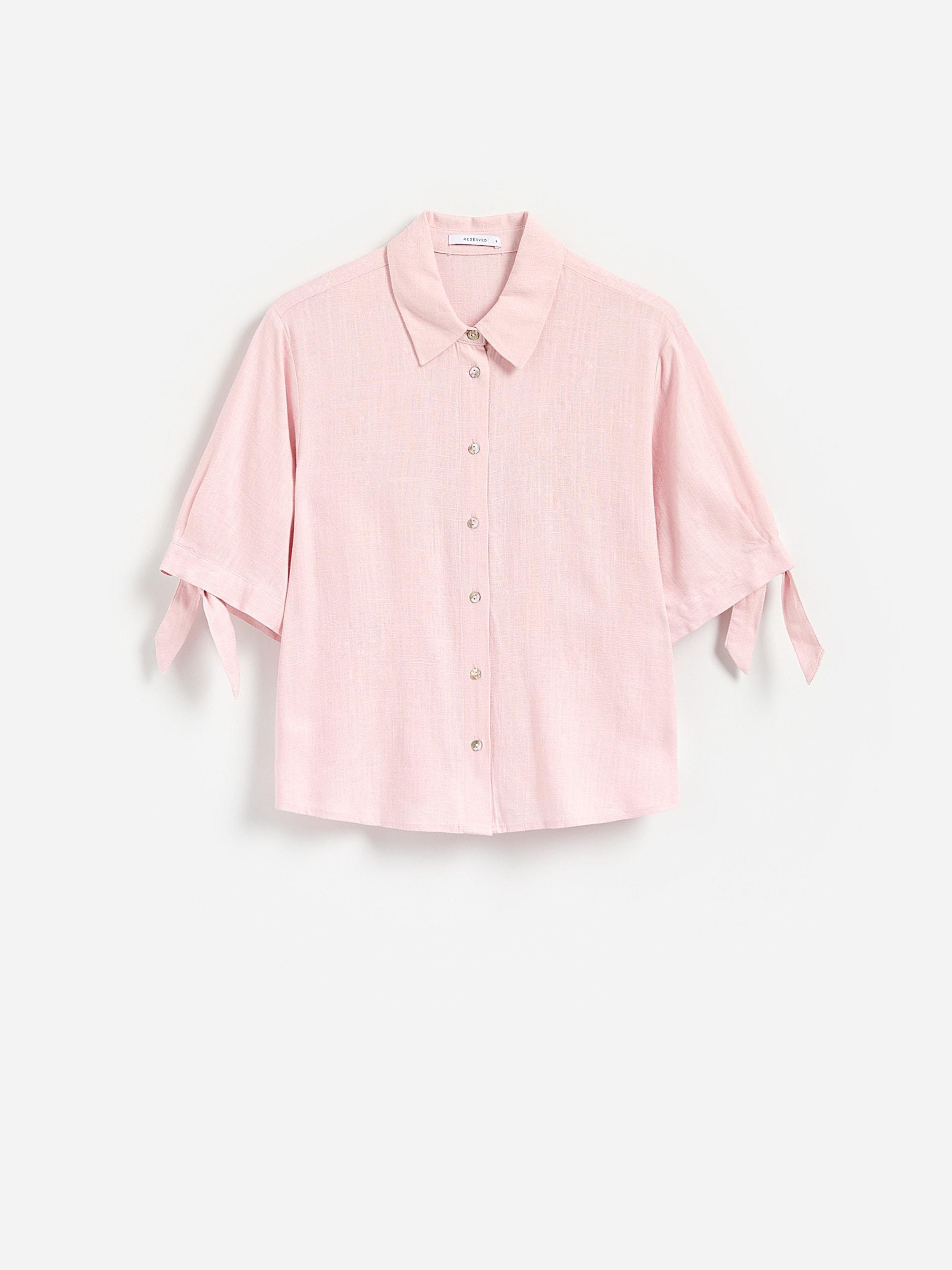 قميص خليط كتان وردي, Pink, large image number 4