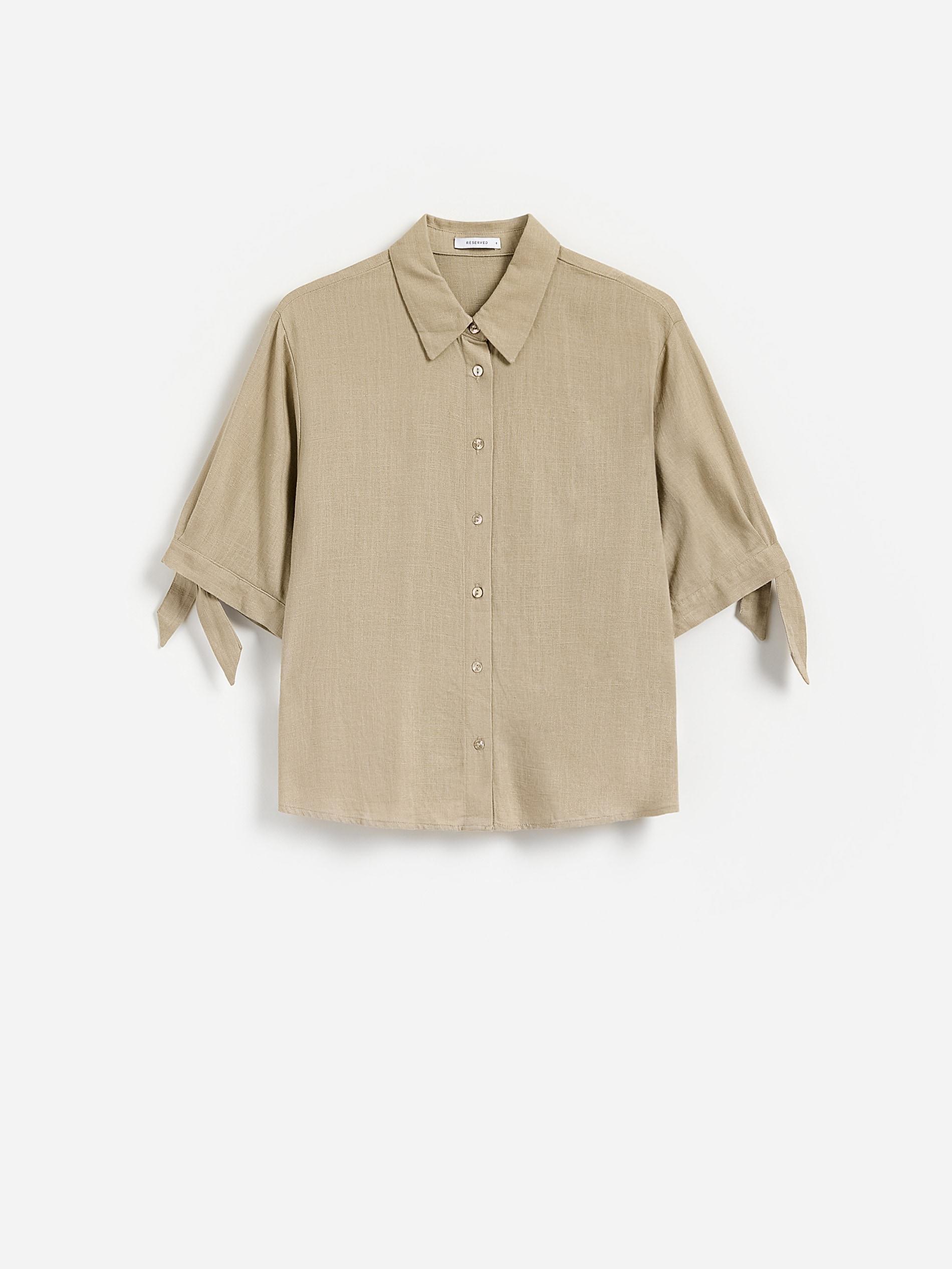 قميص خليط كتان كاكي, Khaki, large image number 4