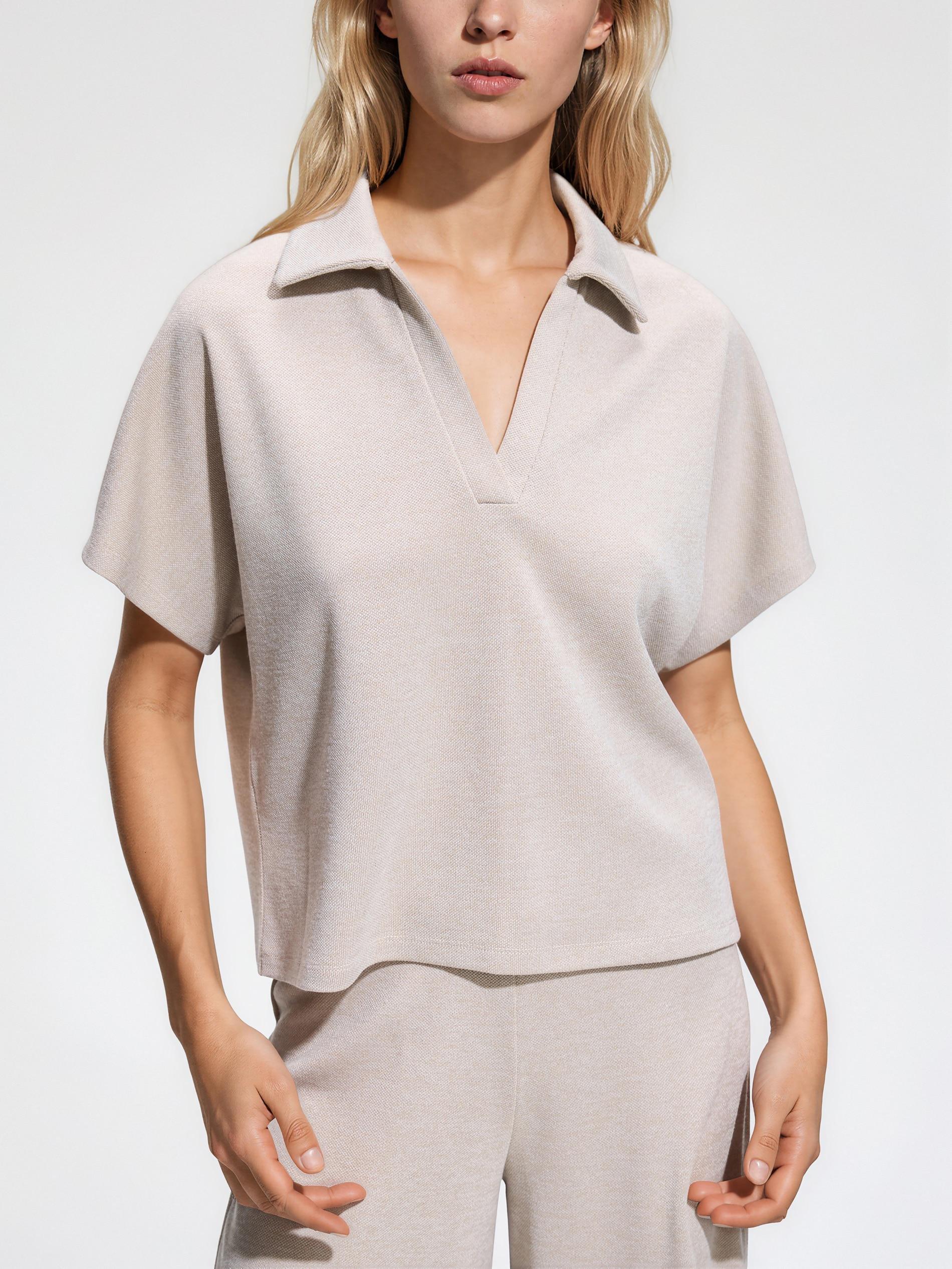 Beige Polo Shirt, Beige, large image number 0