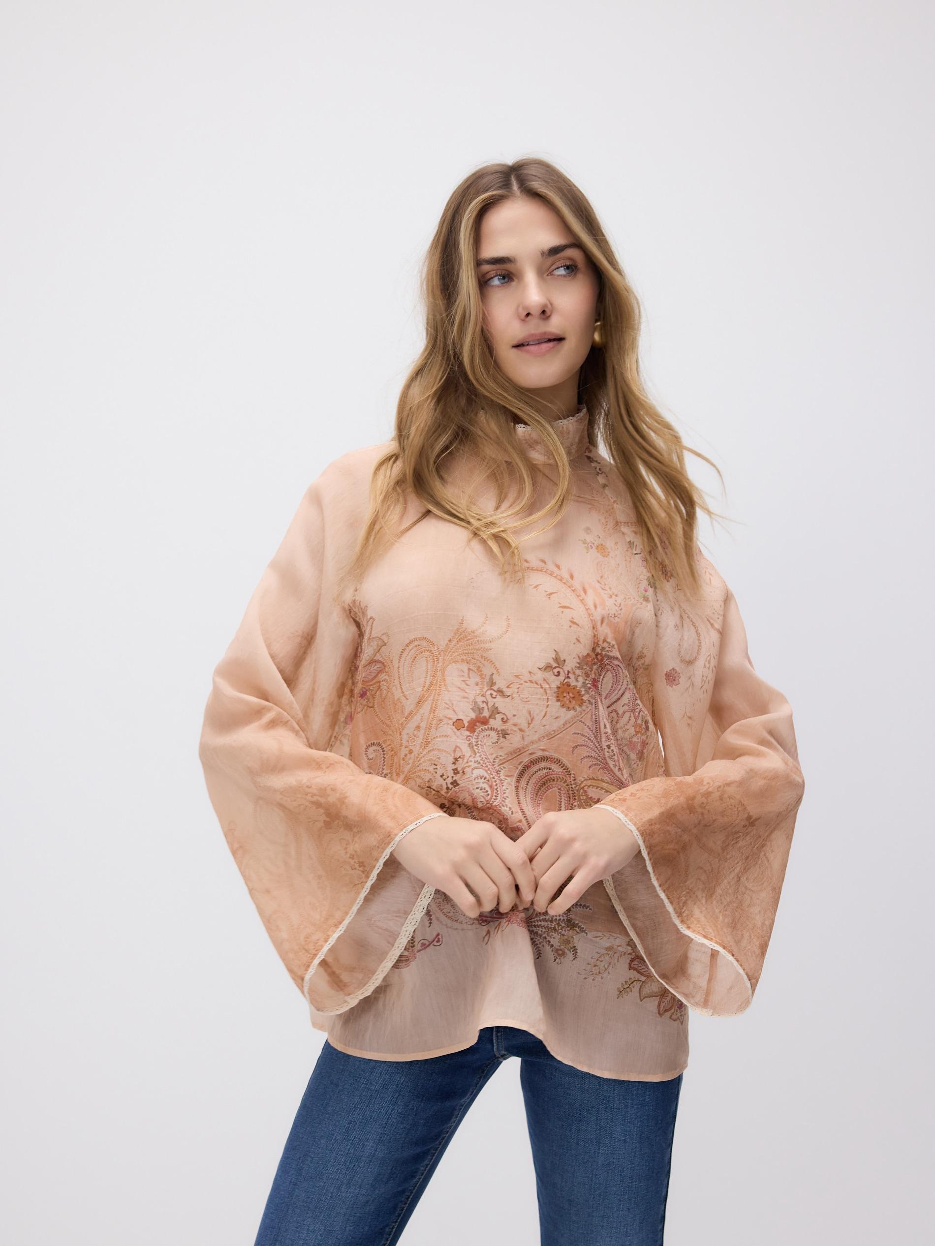 Multicolour Lyocell Blend Blouse, Multicolor, large image number 0