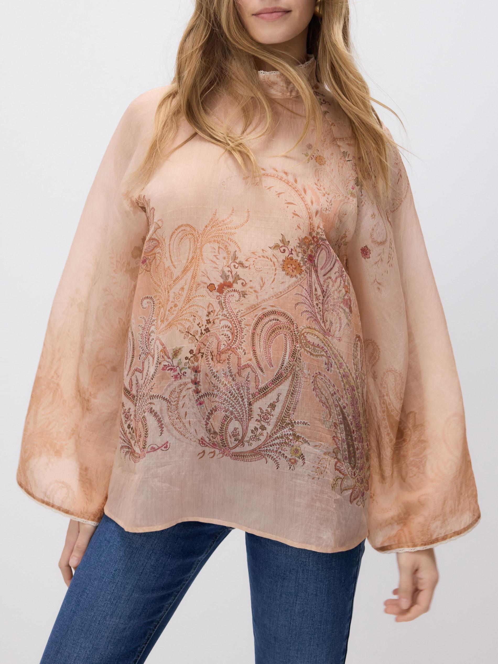 Multicolour Lyocell Blend Blouse, Multicolor, large image number 2