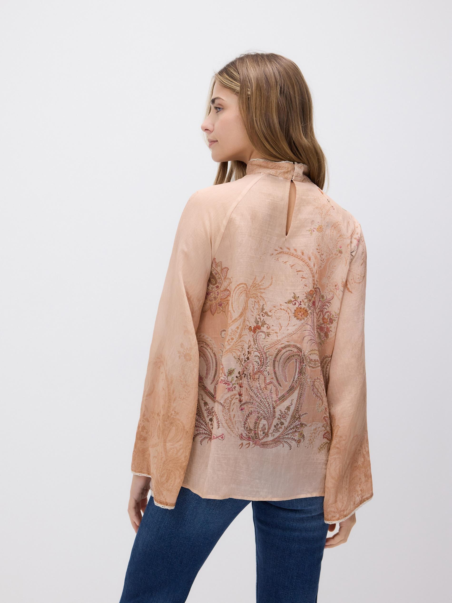Multicolour Lyocell Blend Blouse, Multicolor, large image number 3