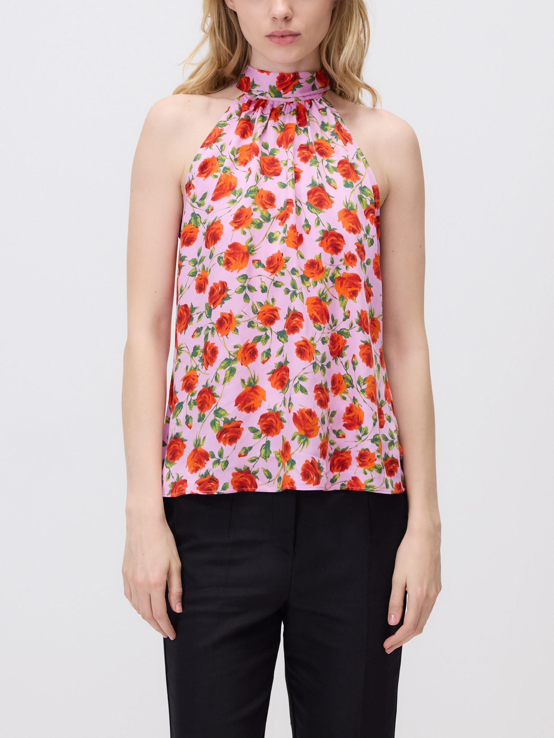 Multicolour Patterned Viscose Blouse, Multicolor, large image number 2