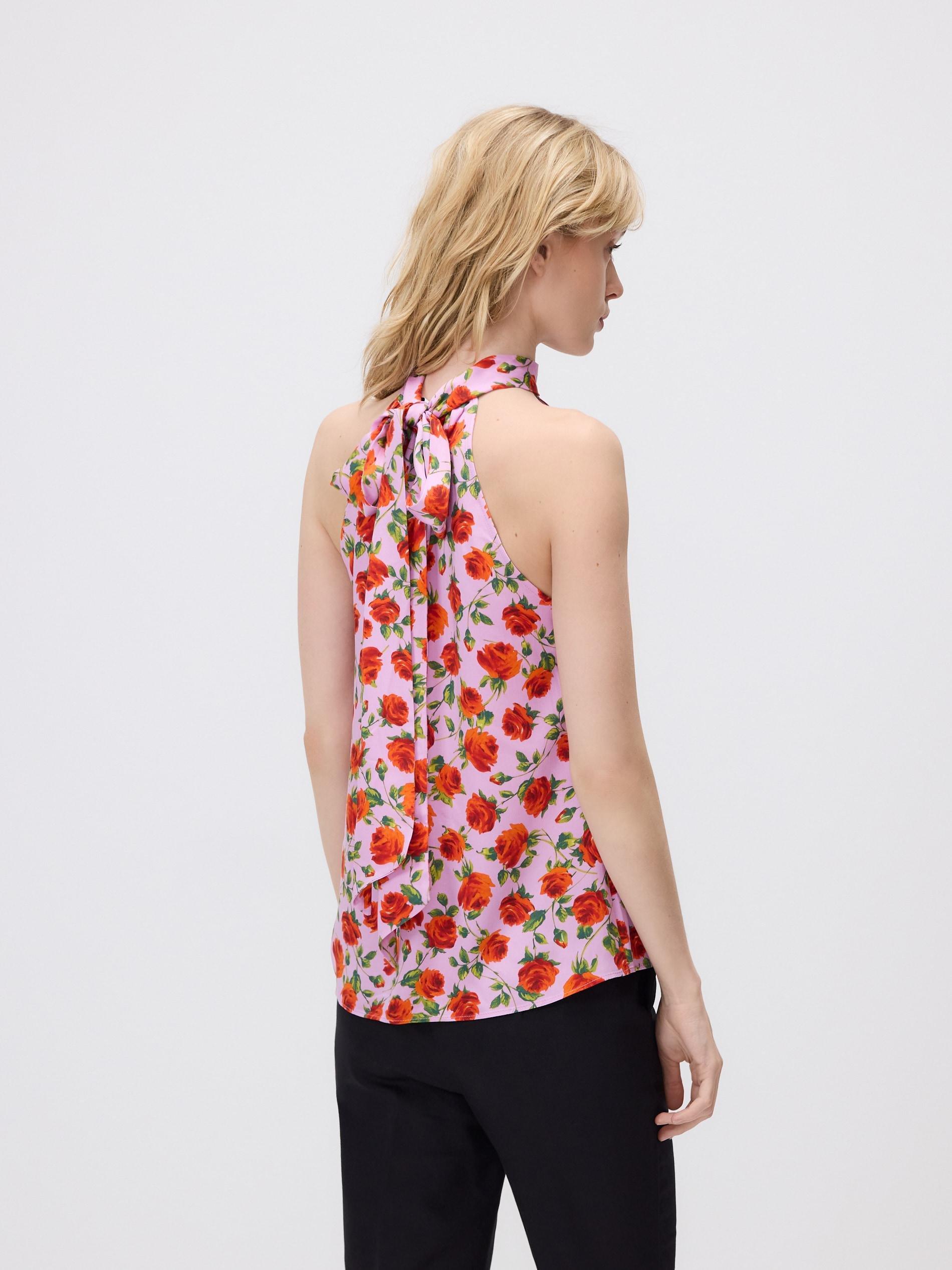 Multicolour Patterned Viscose Blouse, Multicolor, large image number 4