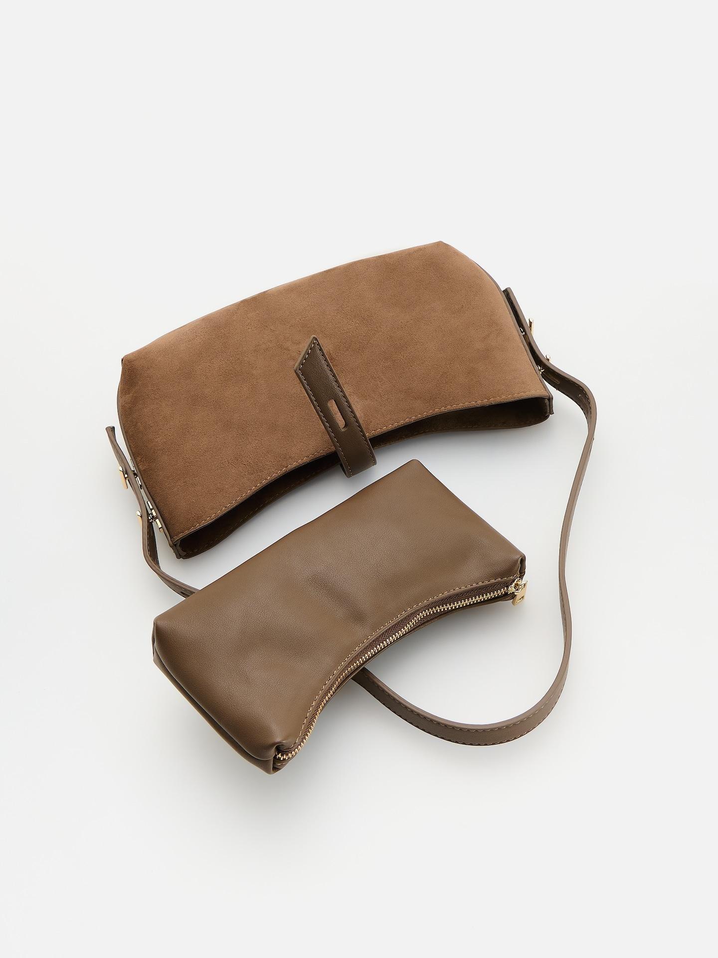 Brown Shoulder Bag, Brown, medium
