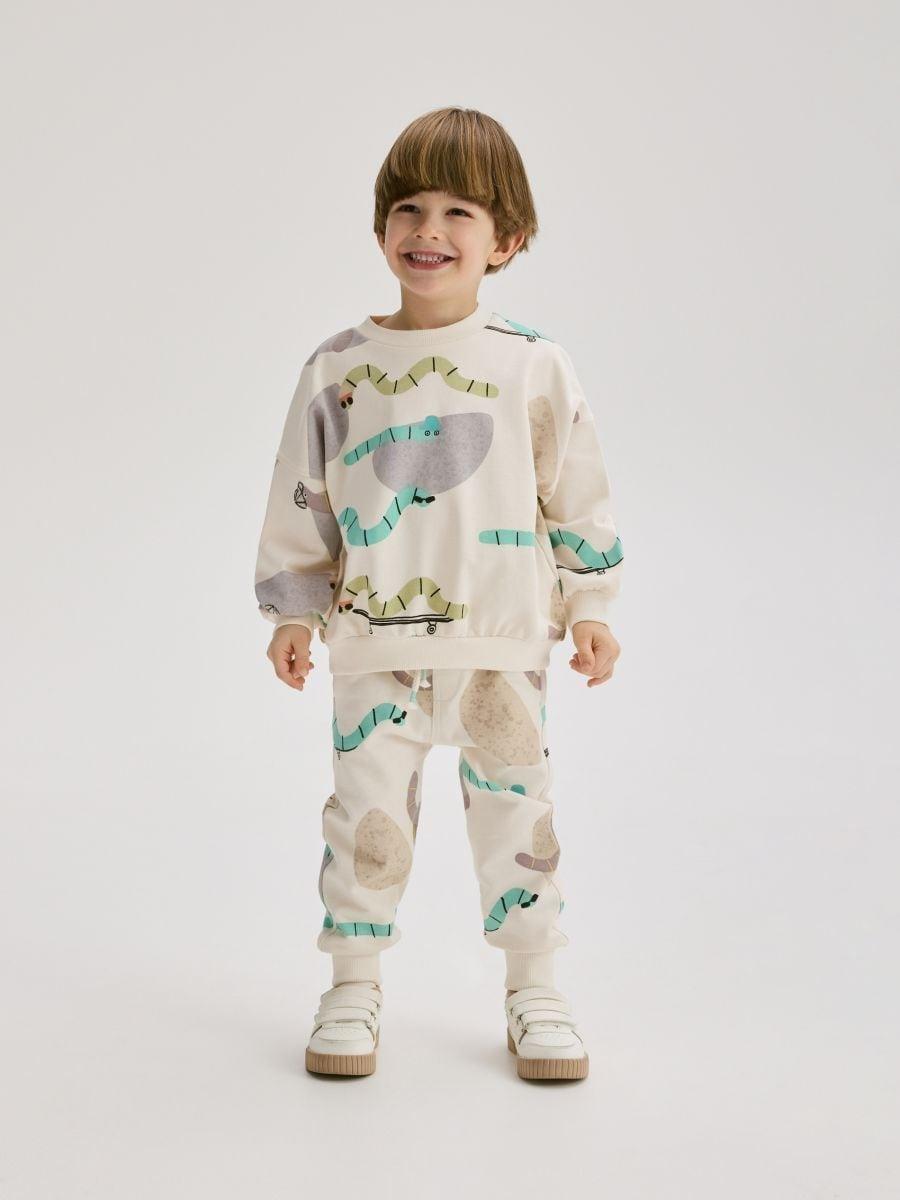 Cream Jersey Suit, , large image number 0