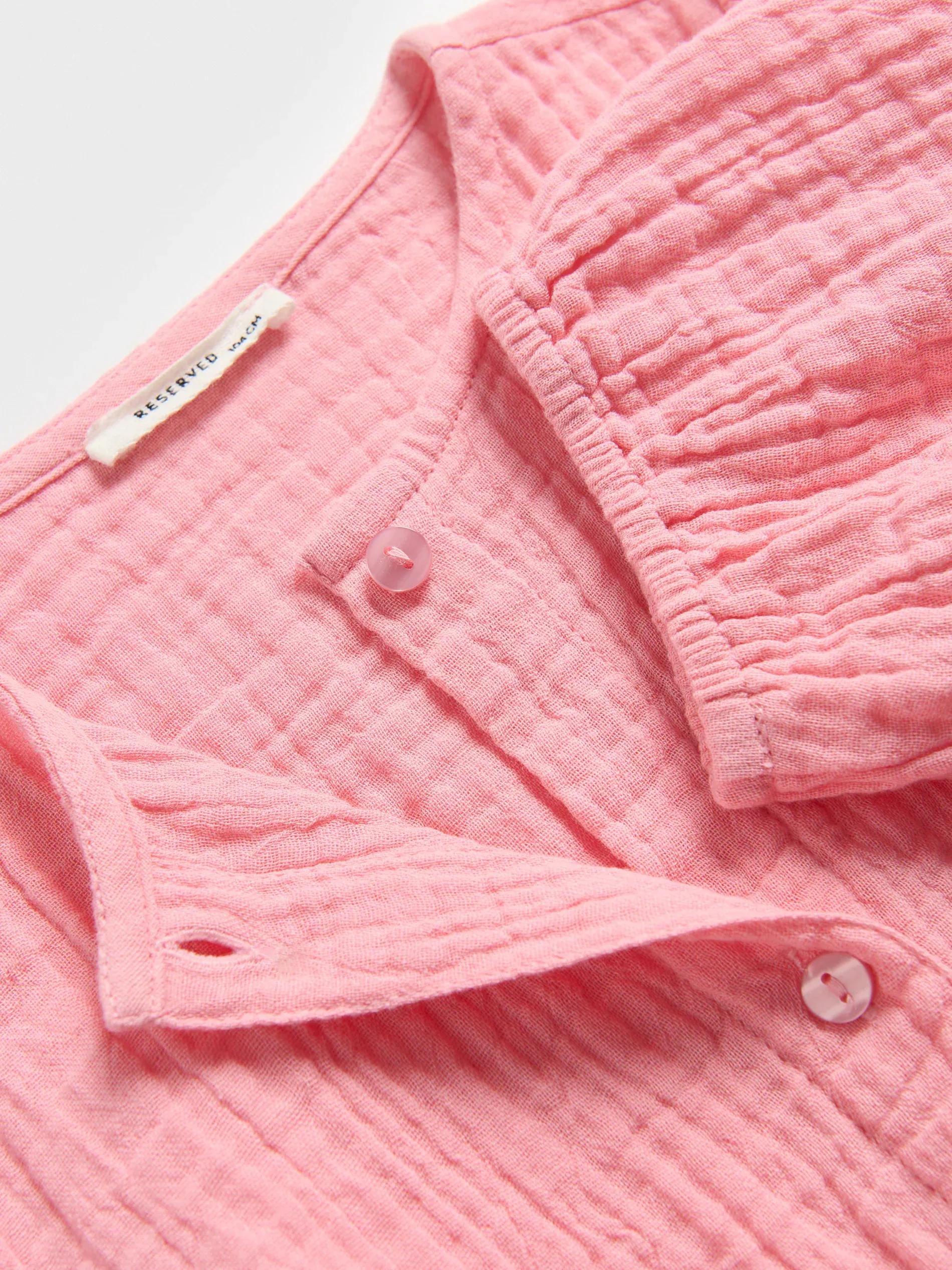 Pink Muslin Tie-Front Shirt, , large image number 2