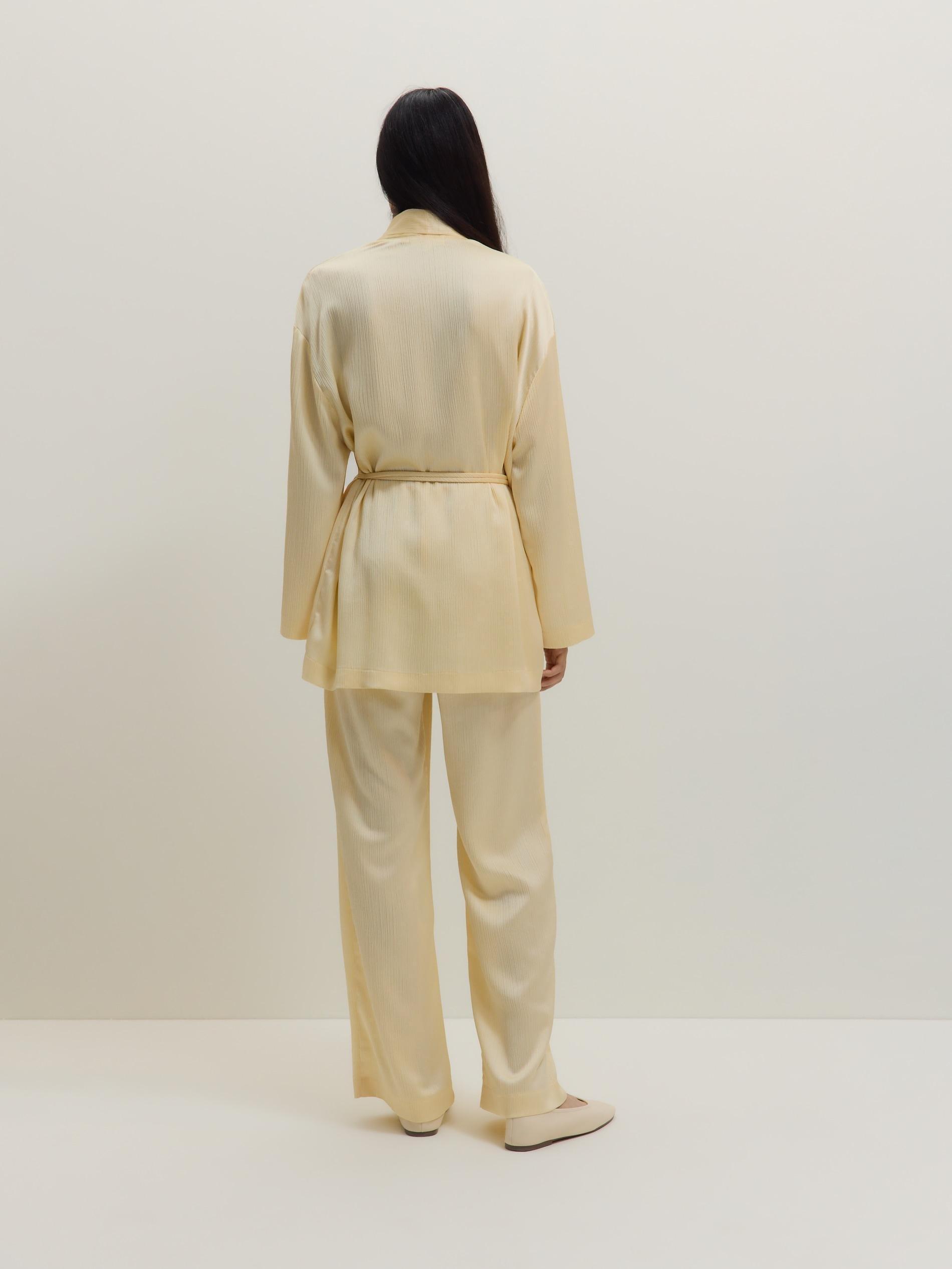 Yellow Wide-Leg Trousers, , large image number 3