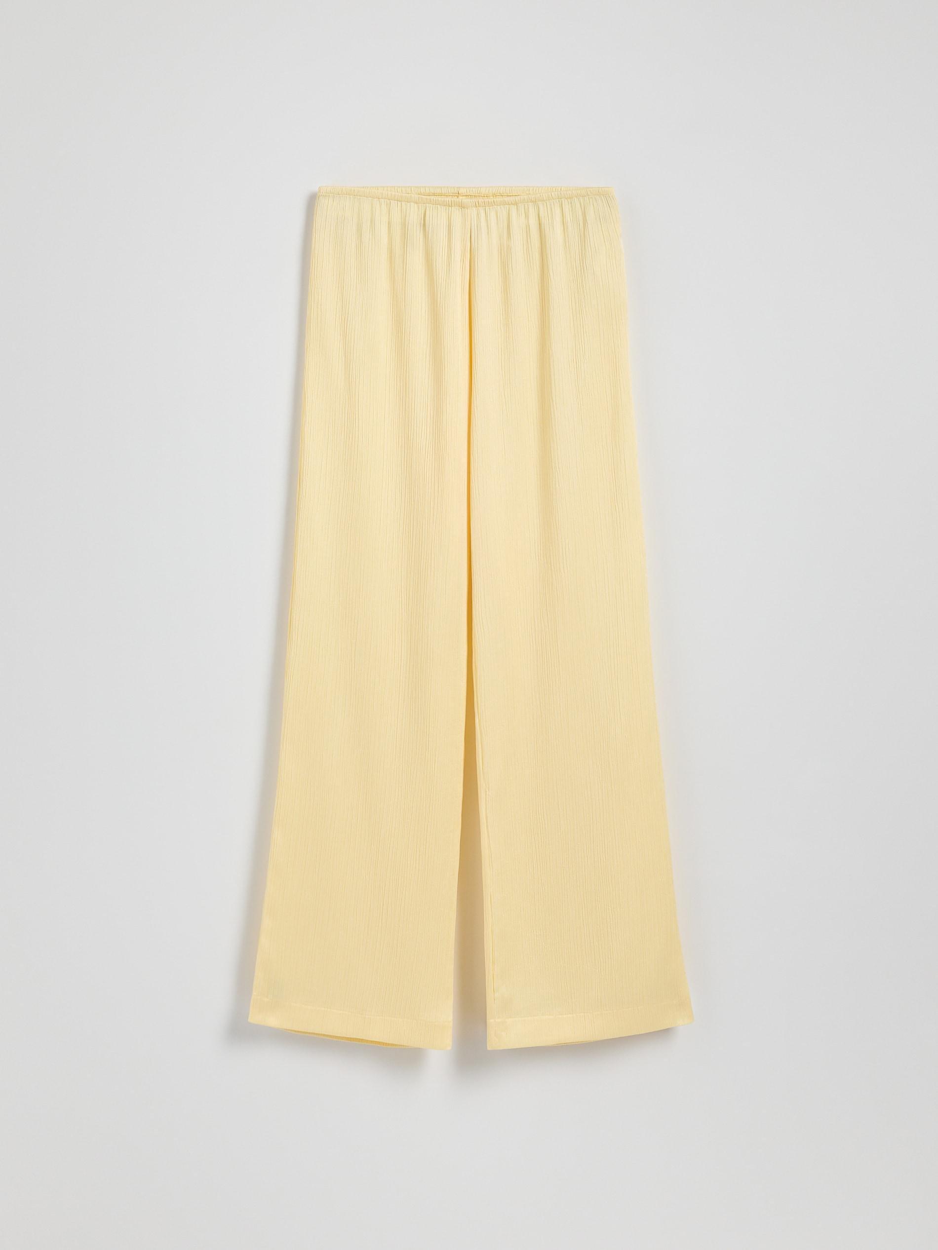 Yellow Wide-Leg Trousers, , large image number 4