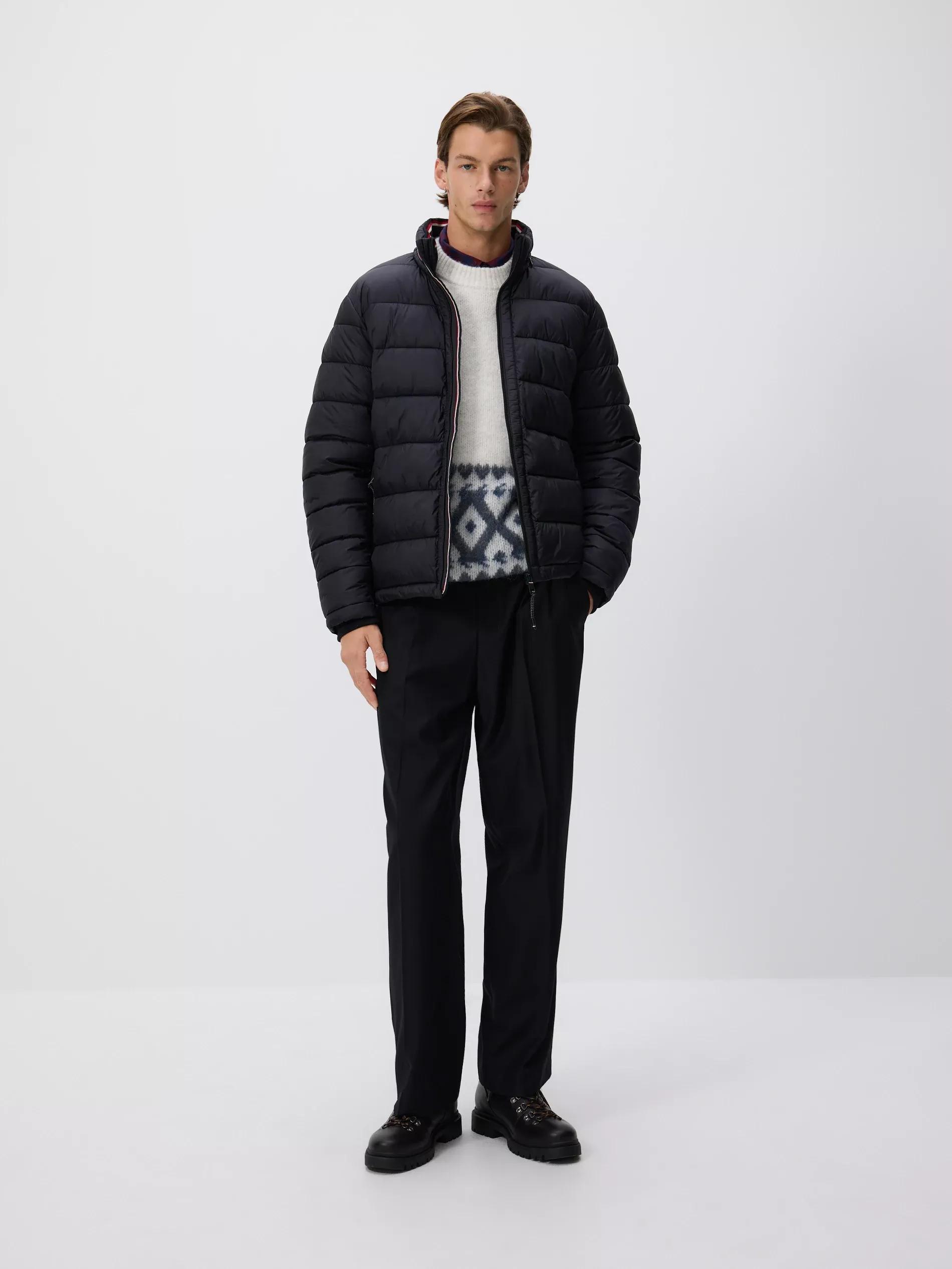 BLACK Quilted jacket with folding hood, Black, large image number 1