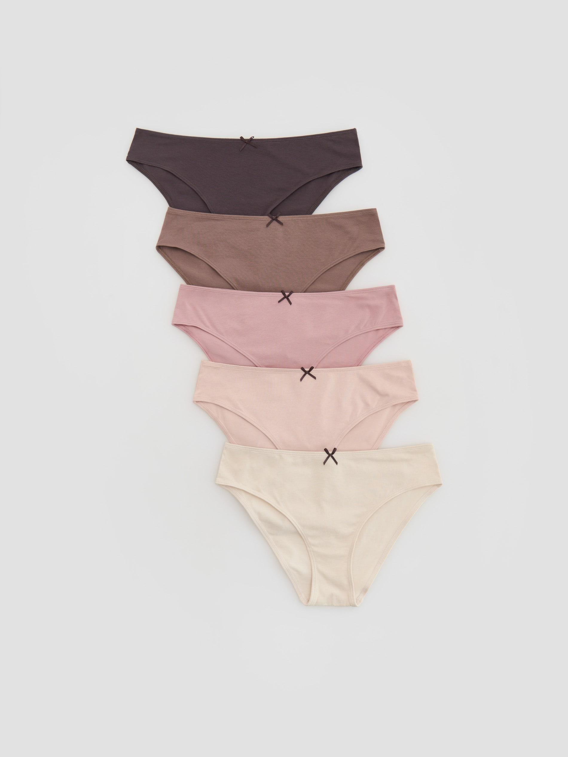 Pink Cotton Briefs 5-Pack, Pink, large image number 0