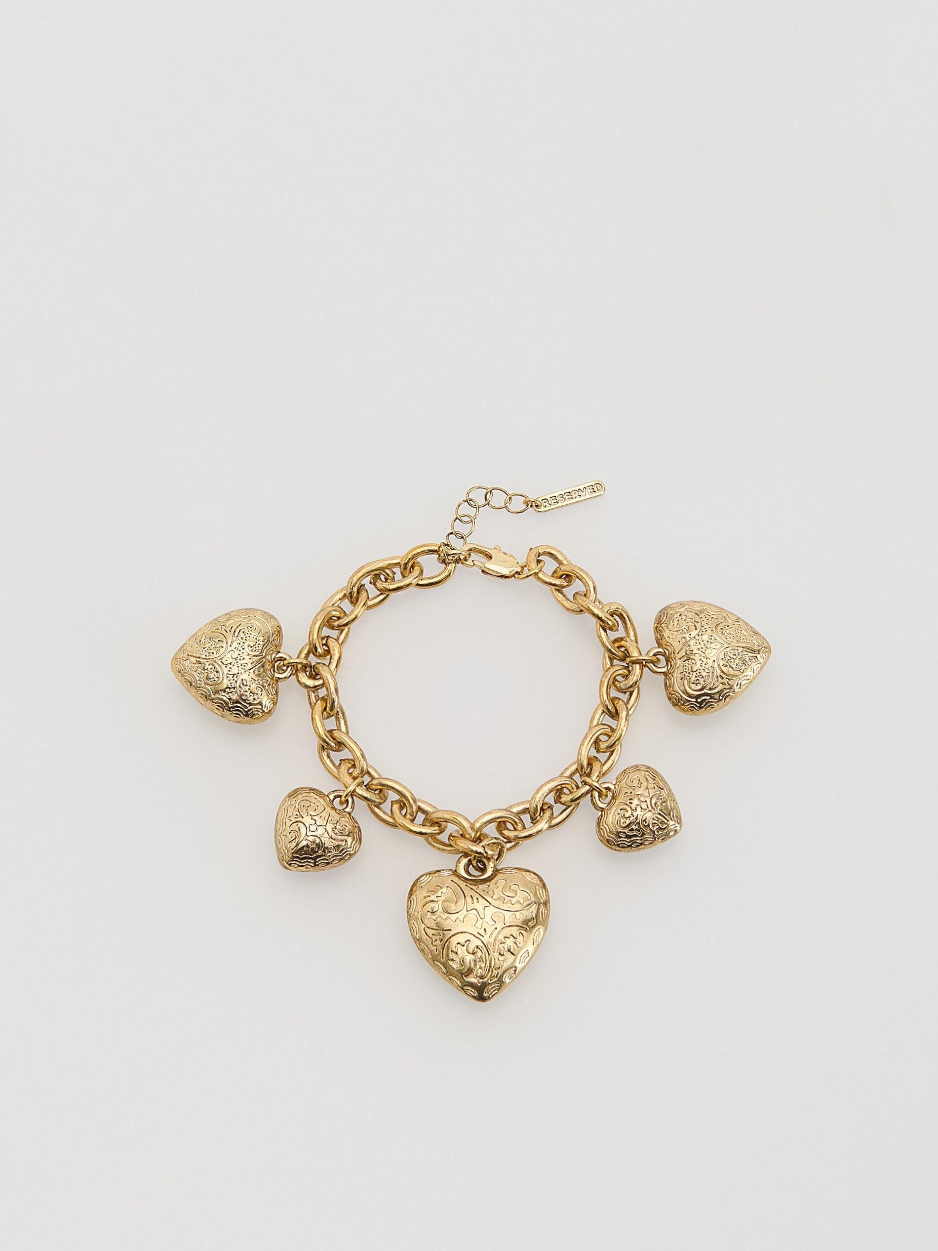 Golden Bracelet With Pendants, Golden, large image number 1