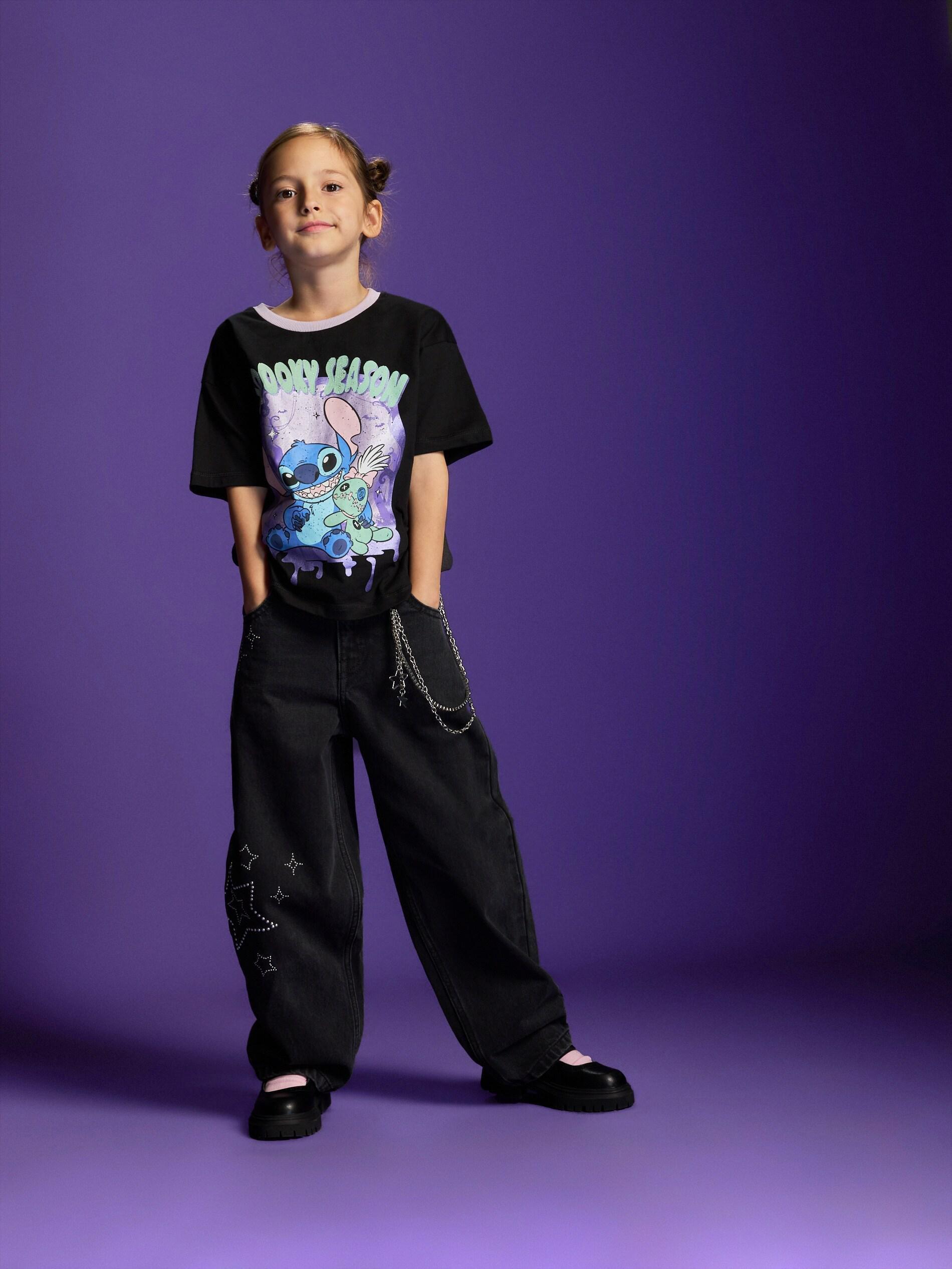 Black Lilo & Stitch T-Shirt, Black, large image number 2