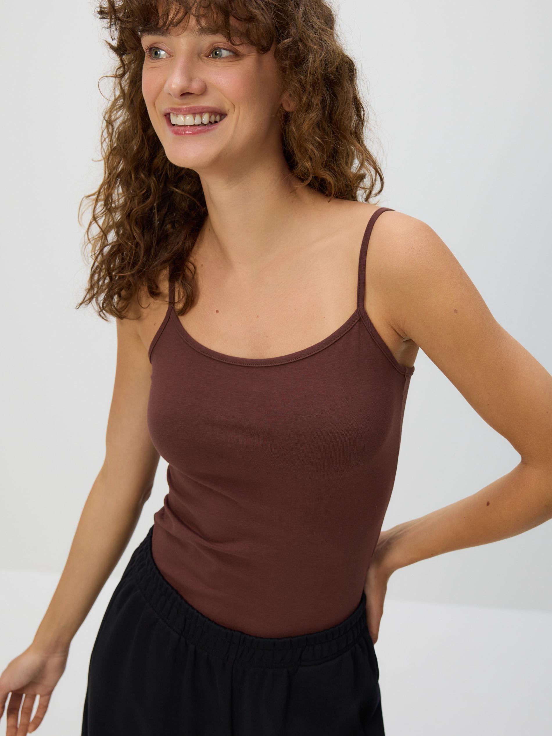 DARK BROWN Cotton top, , large image number 2