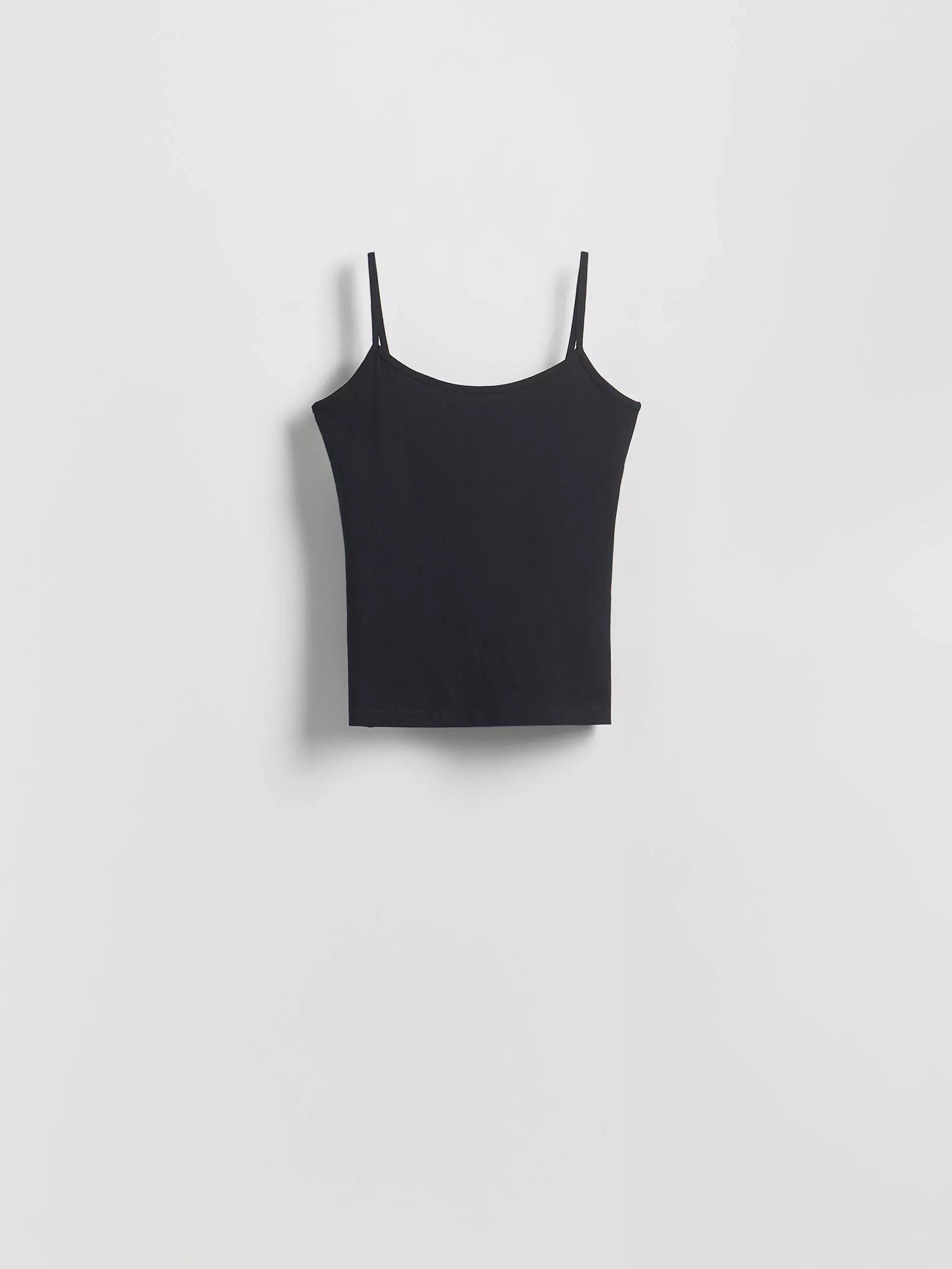 Black Cotton Top, Black, large image number 0