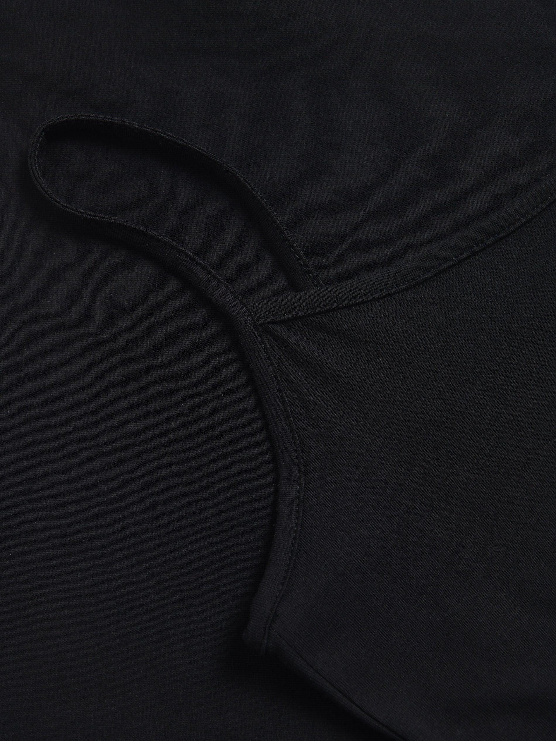 Black Cotton Top, Black, large image number 1