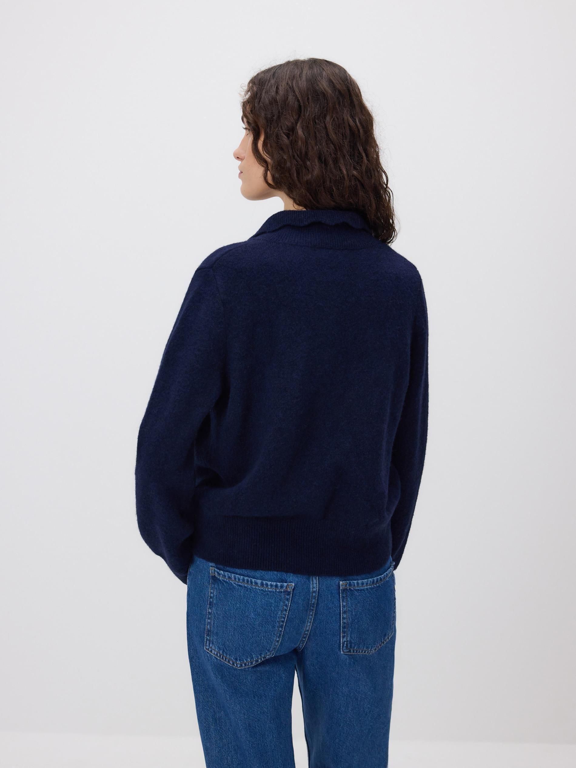 Navy Cardigan With Decorative Buttons, Navy, large image number 3