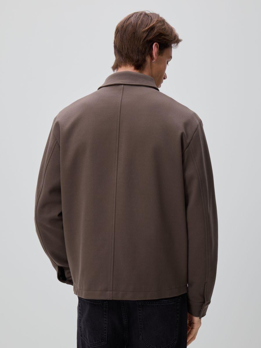 Brown Shacket, Brown, medium