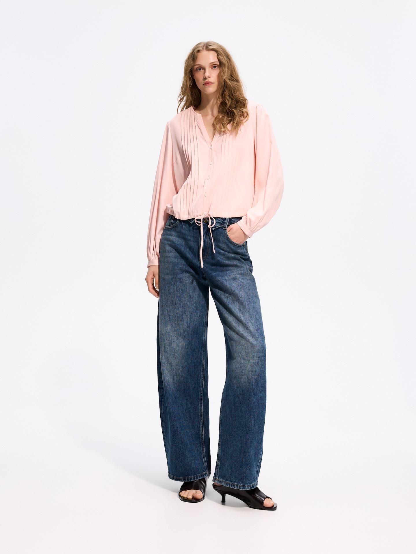 Pink Blouse With Pleats, Pink, medium
