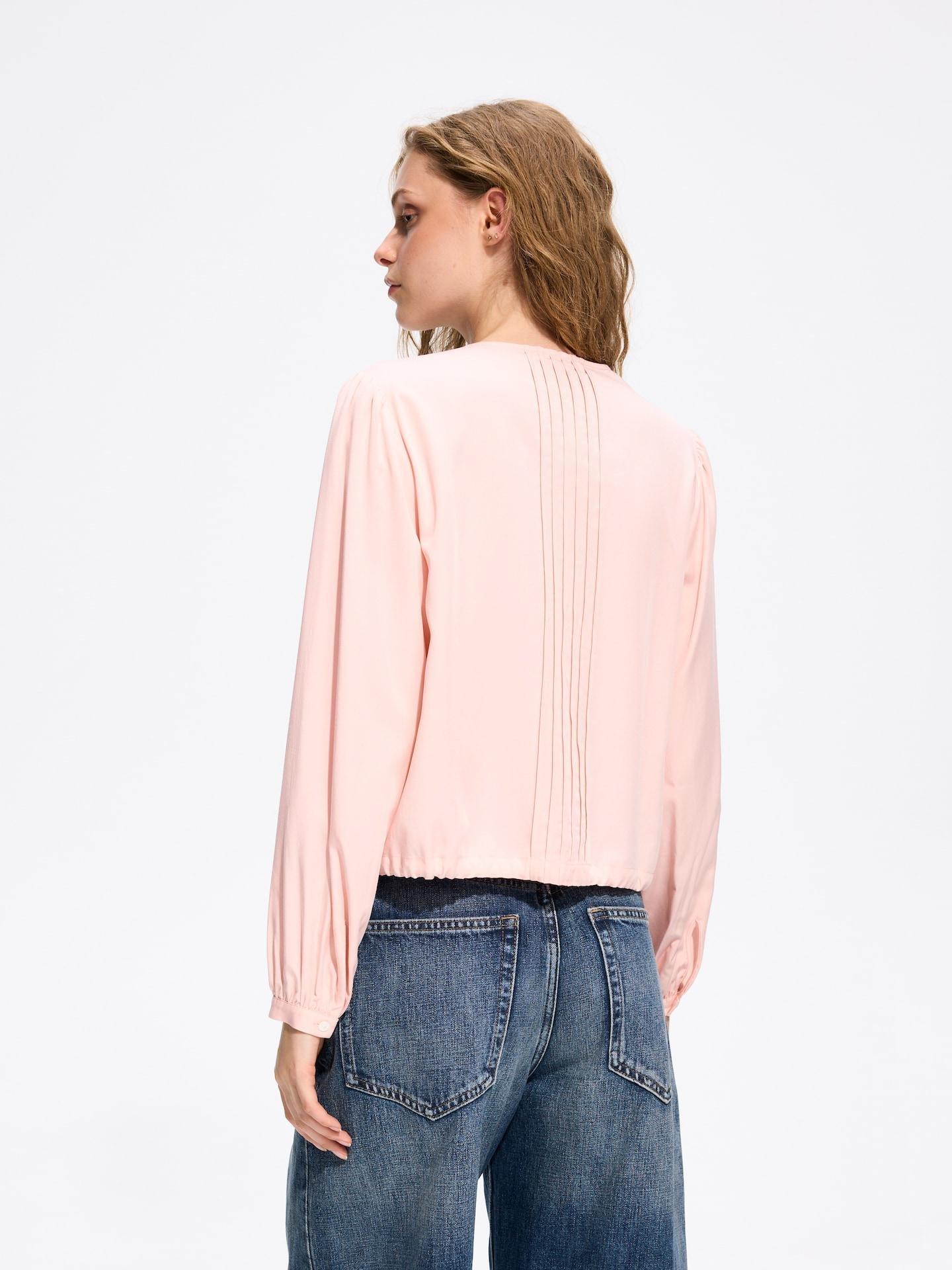 Pink Blouse With Pleats, Pink, medium