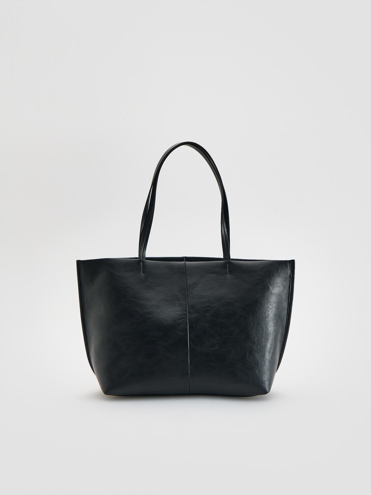 Black Shopper Bag, Black, large image number 0