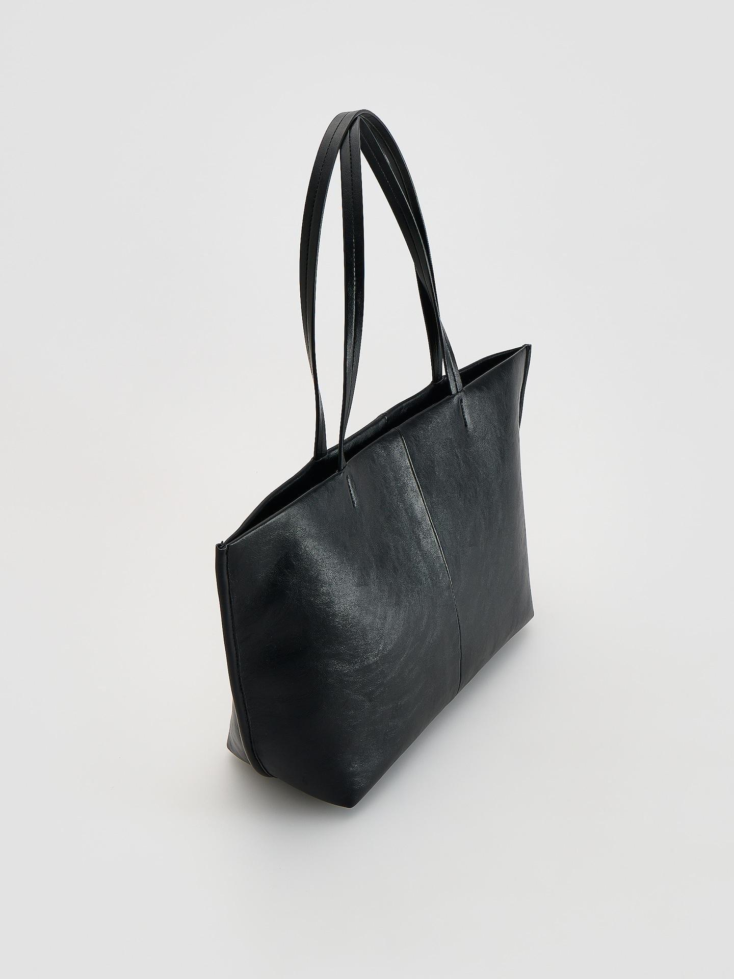 Black Shopper Bag, Black, medium