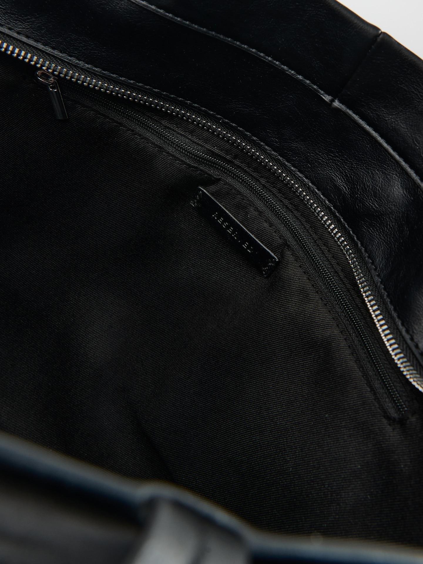 Black Shopper Bag, Black, large image number 2